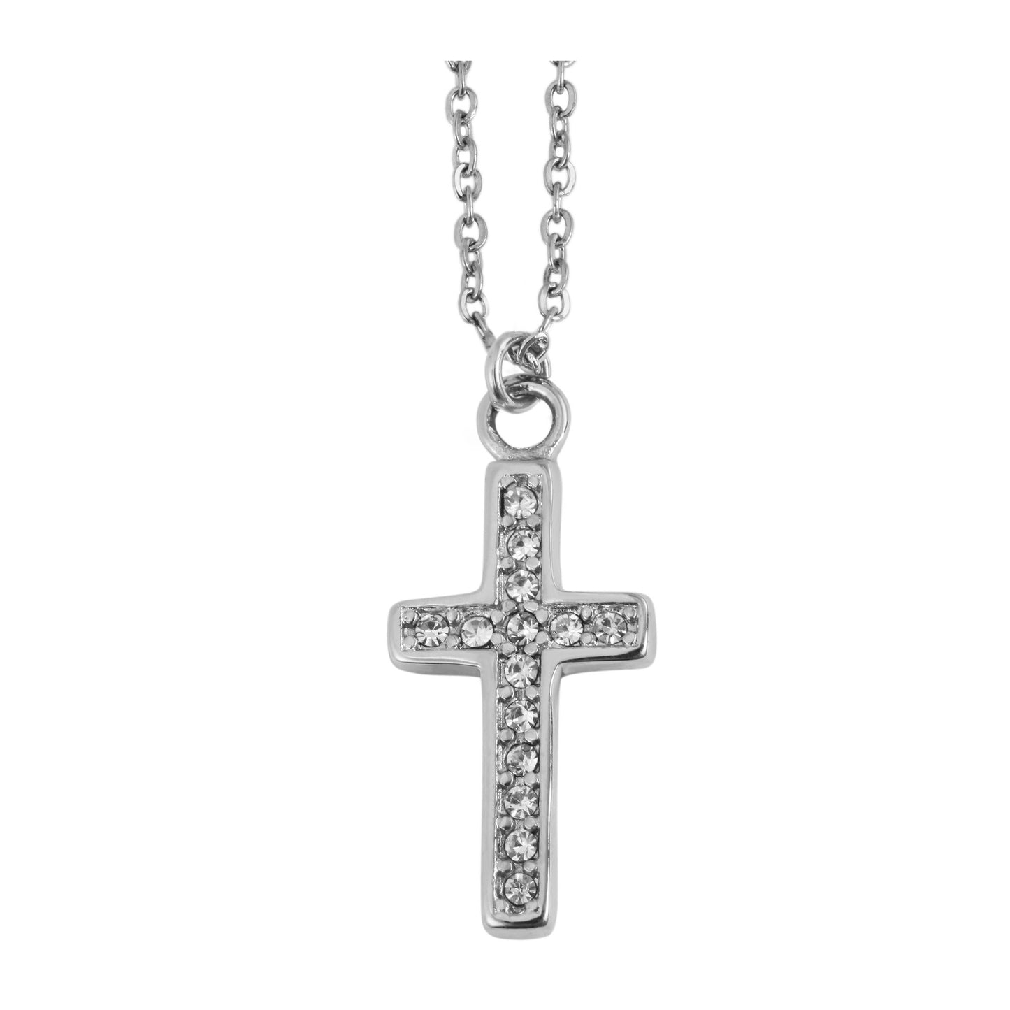 Damen Halskette mit Anhänger – Kreuz aus Edelstahl