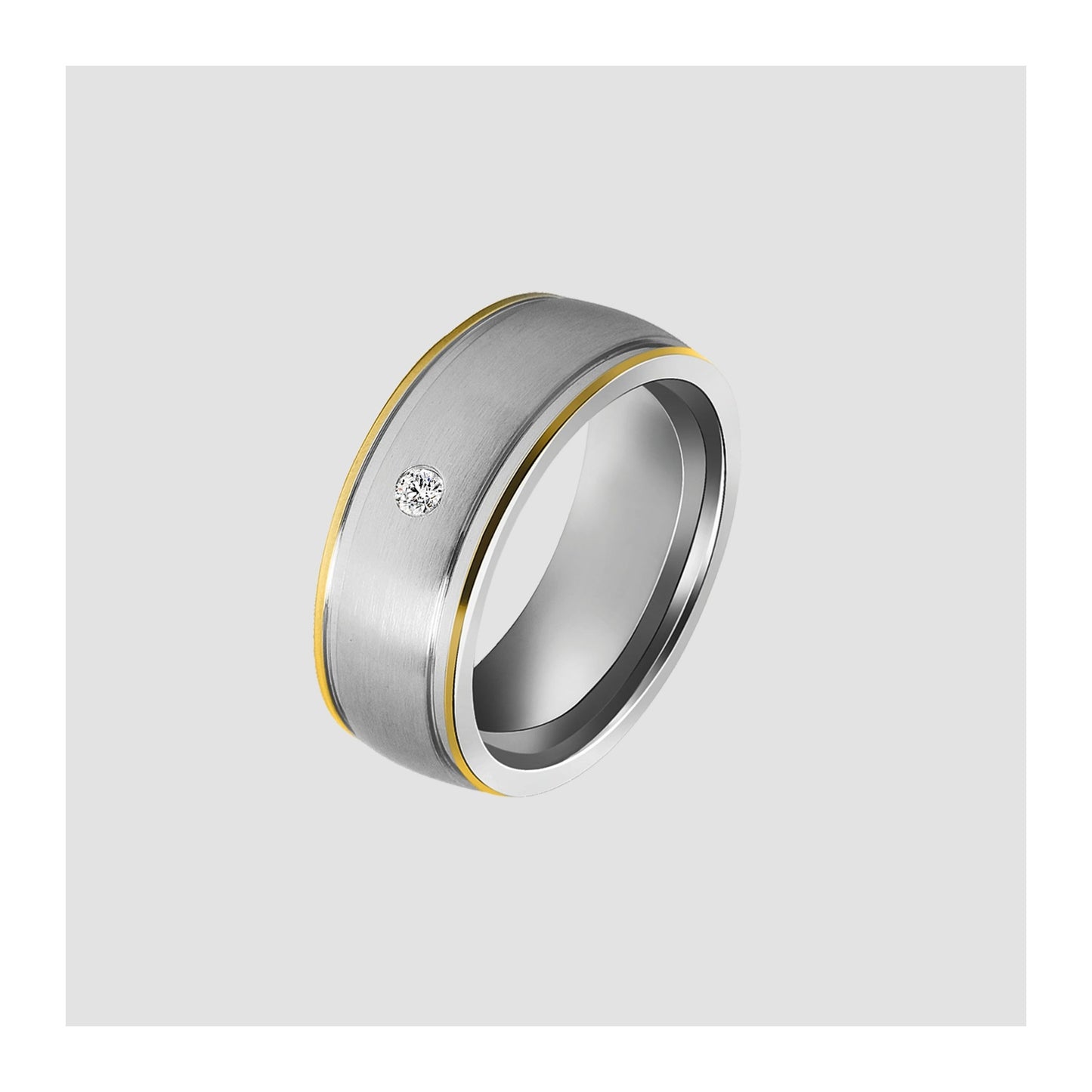 Damen Ring aus Edelstahl mit Strass Steinchen
