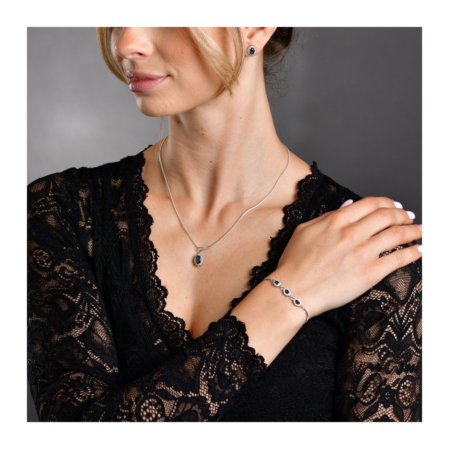 Damen Anhänger aus 925 Silber mit Zirkonia