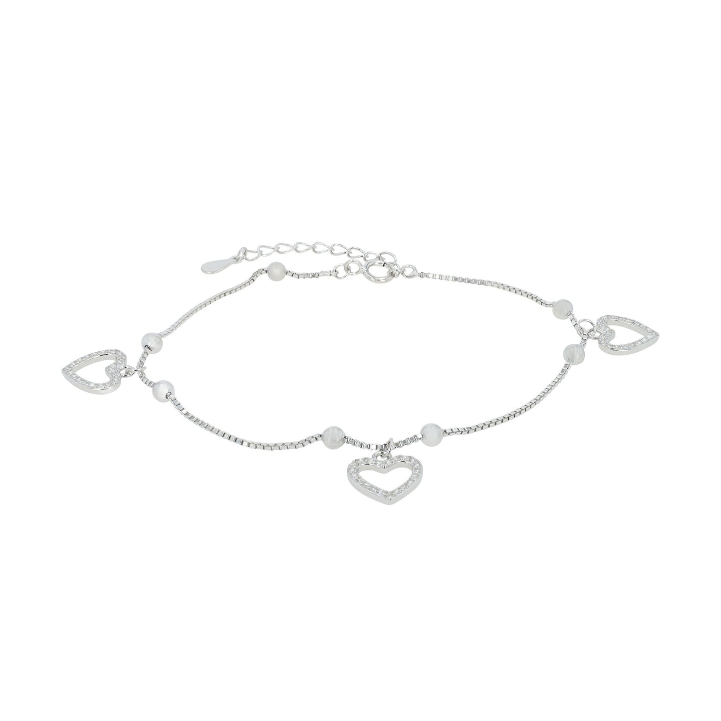 Damen Anhänger – Herzanhänger aus 925 Silber mit Zirkonia