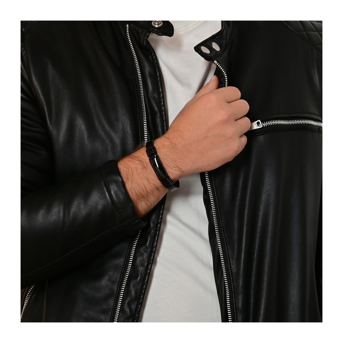 Unisex Armband aus Leder 21 cm