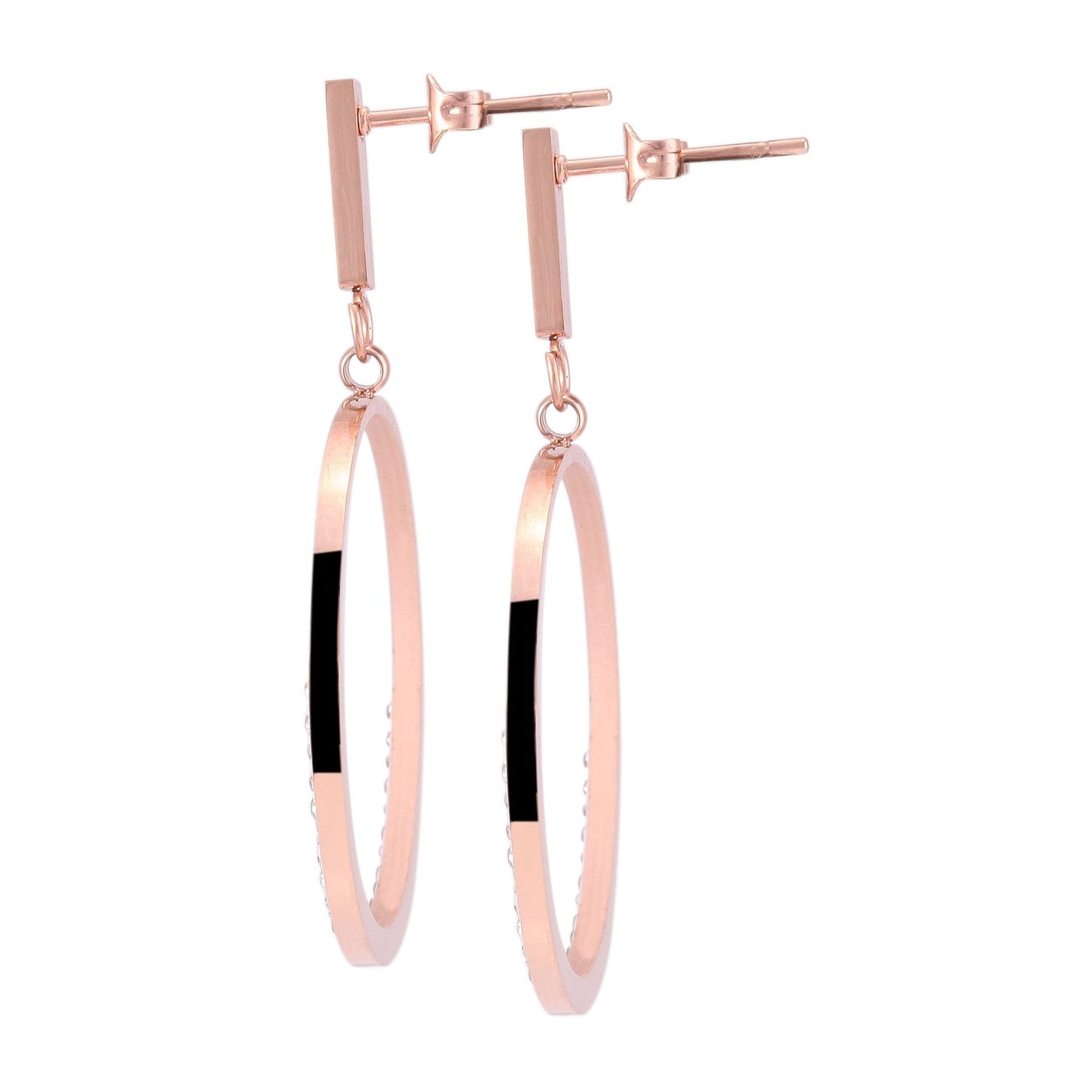 Damen Ohrringe – Ohrstecker aus Edelstahl mit Strass Steinchen