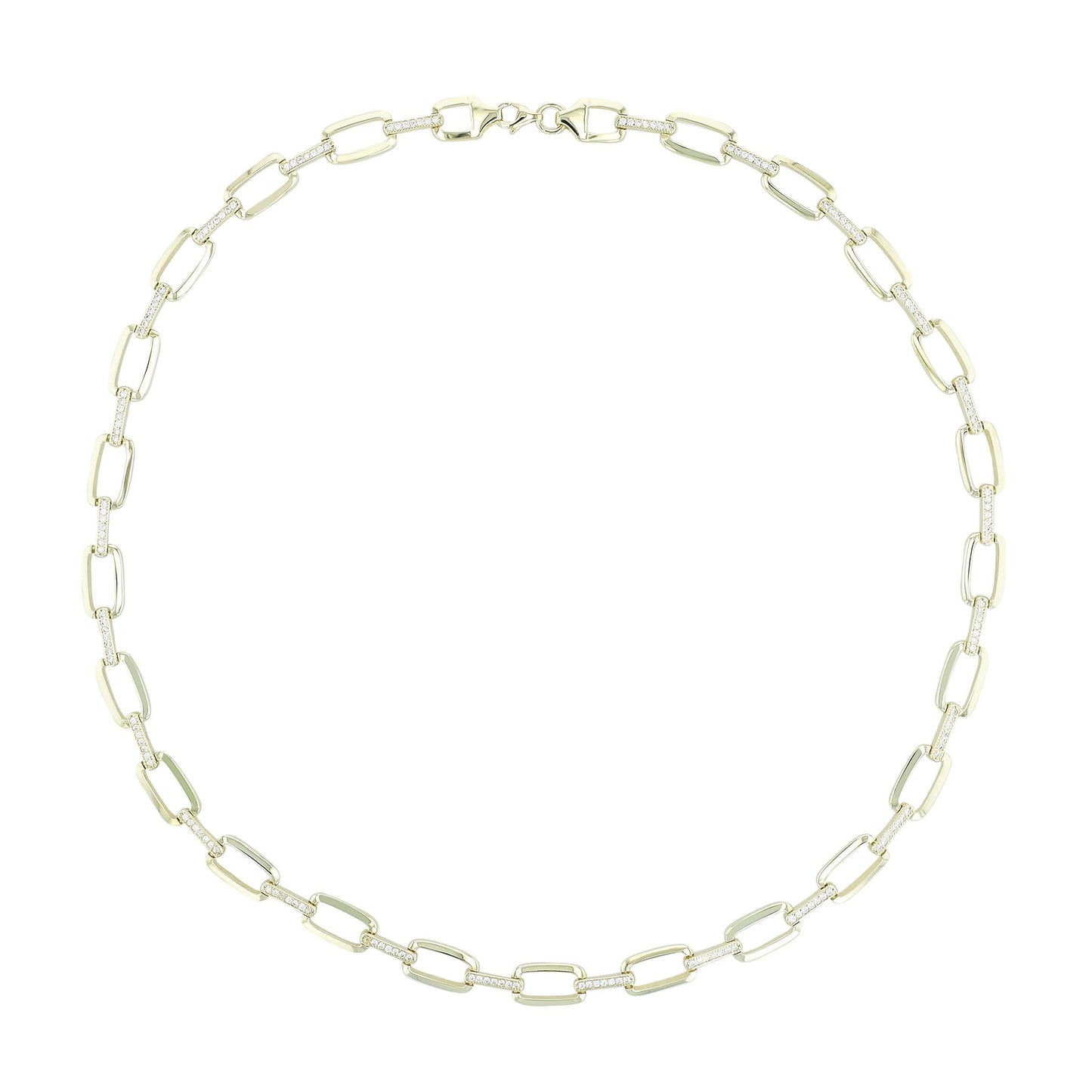 Damen Halskette aus 333 Gold mit Zirkonia 45 cm