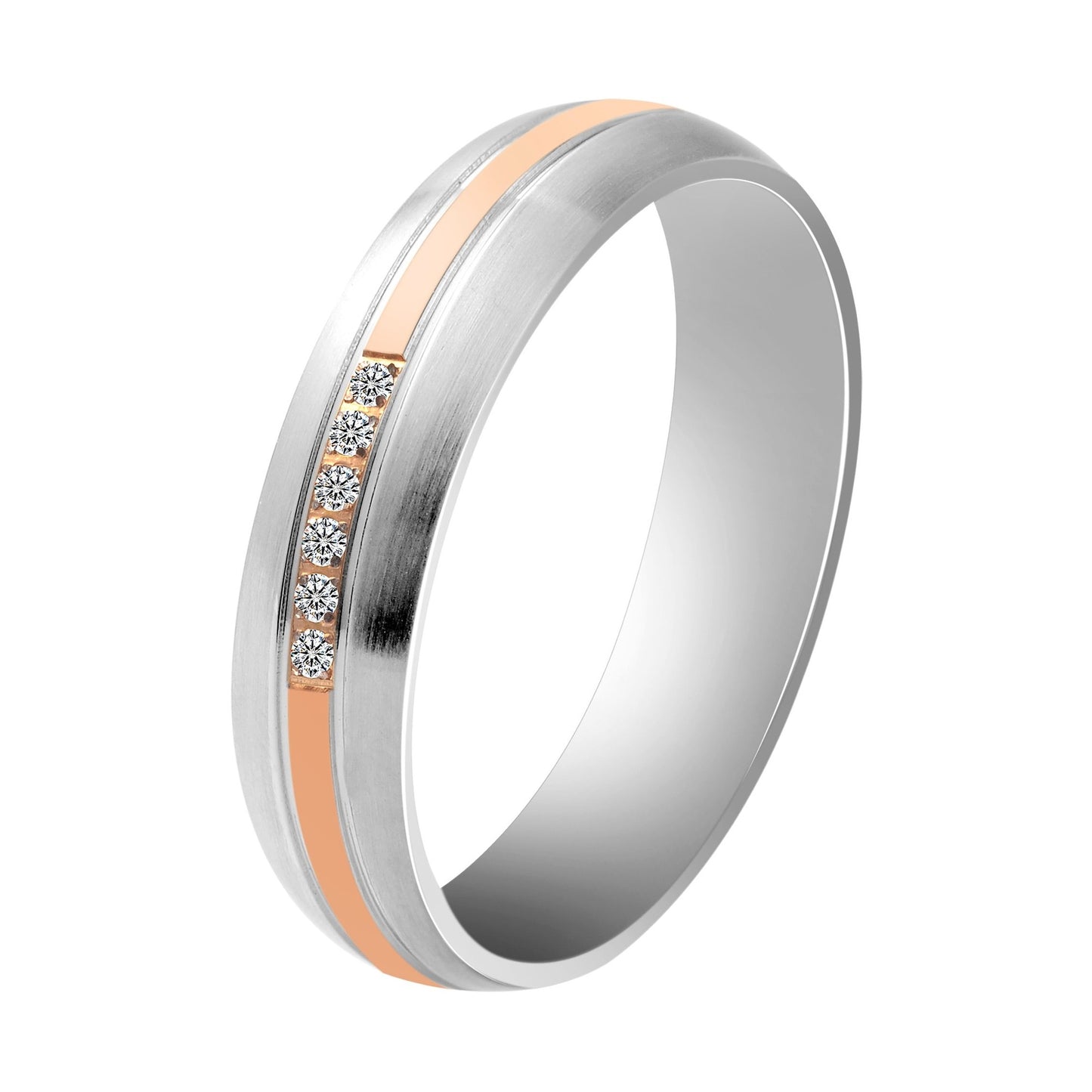 Damen Ring aus Edelstahl mit Strass Steinchen