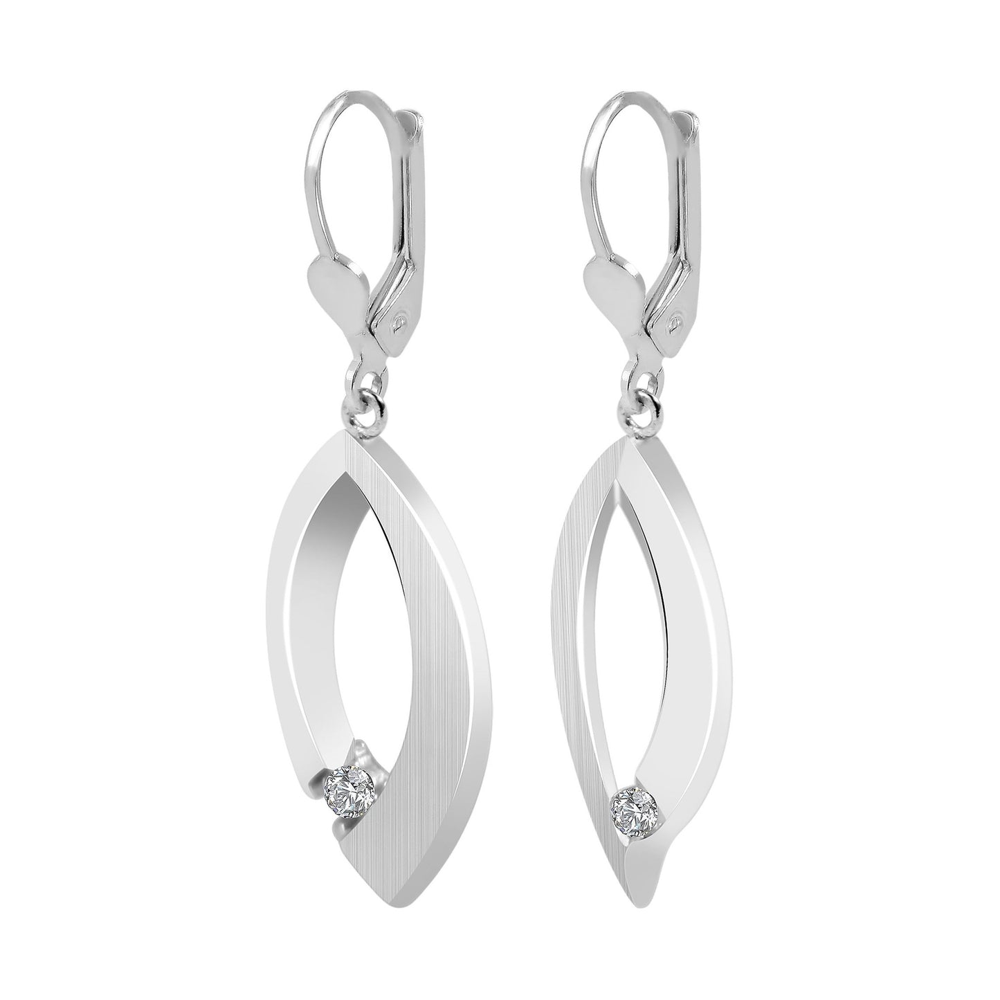 Damen Ohrringe – Ohrhänger aus 925 Silber mit Zirkonia