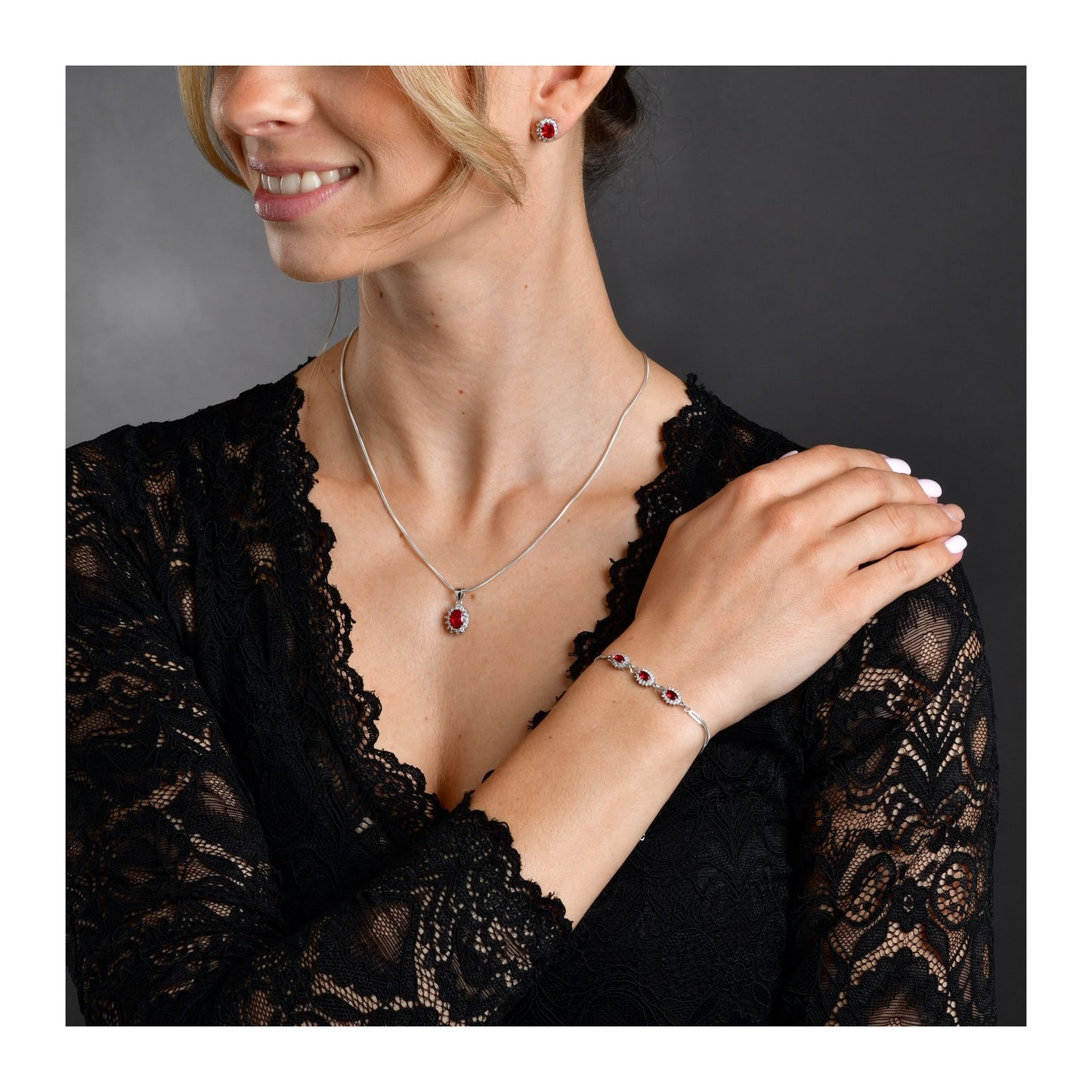 Damen Anhänger aus 925 Silber mit Zirkonia