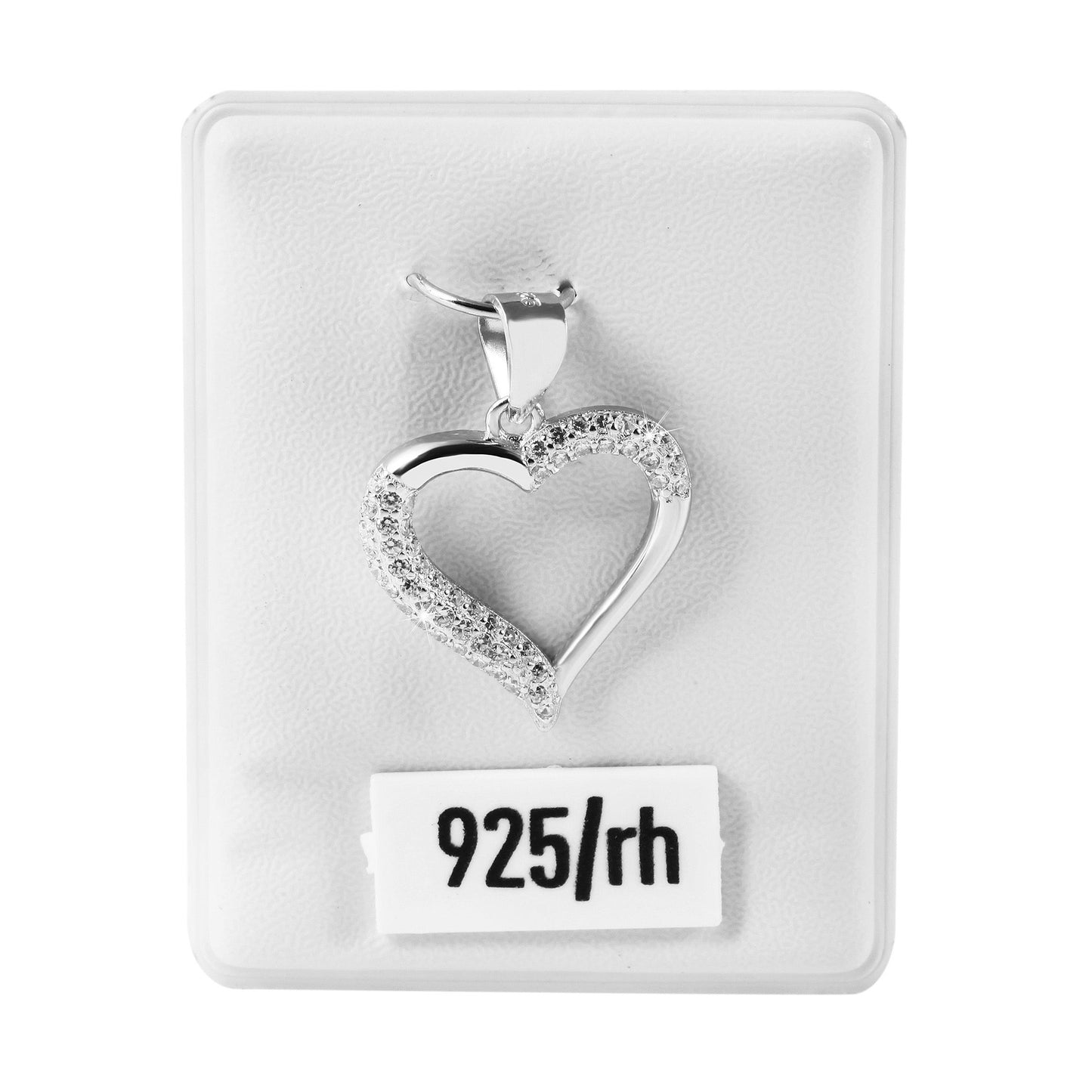 Damen Anhänger – Herz Herzanhänger aus 925 Silber mit Zirkonia