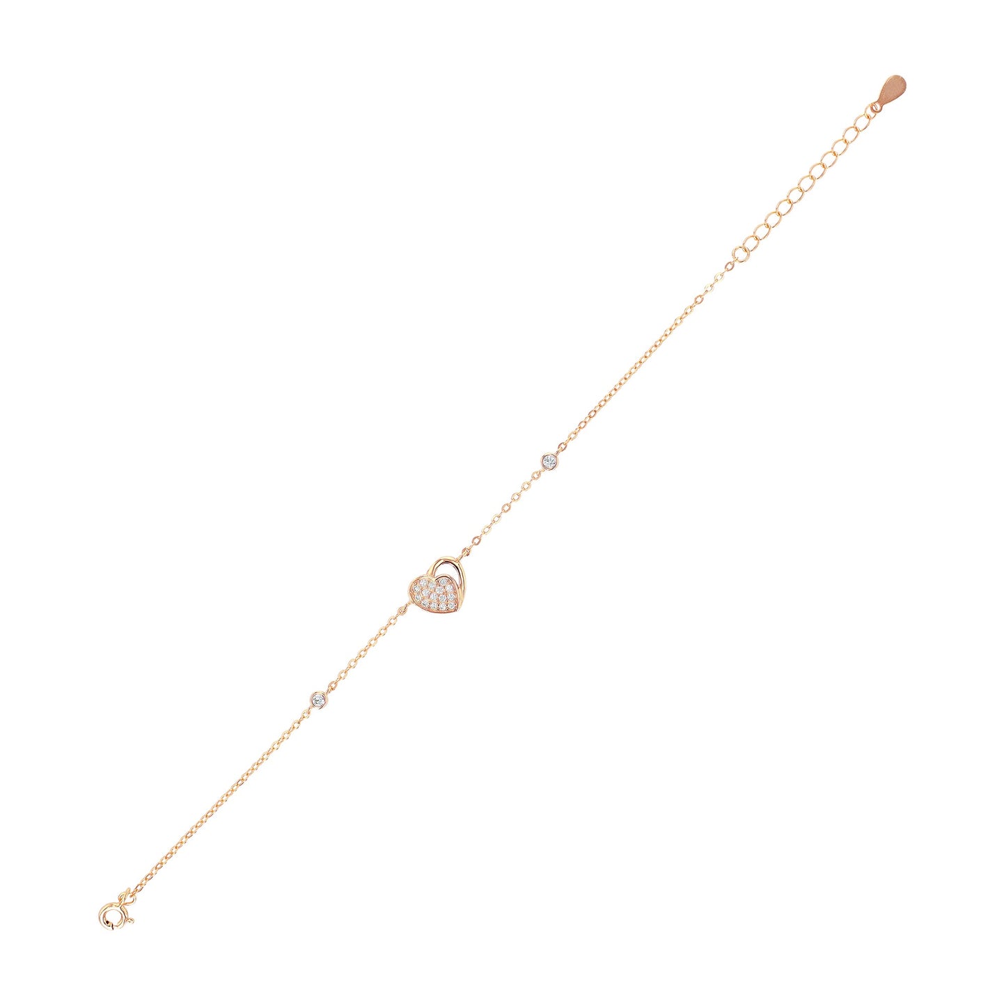 Damen Anhänger – Herzanhänger aus 925 Silber mit Zirkonia