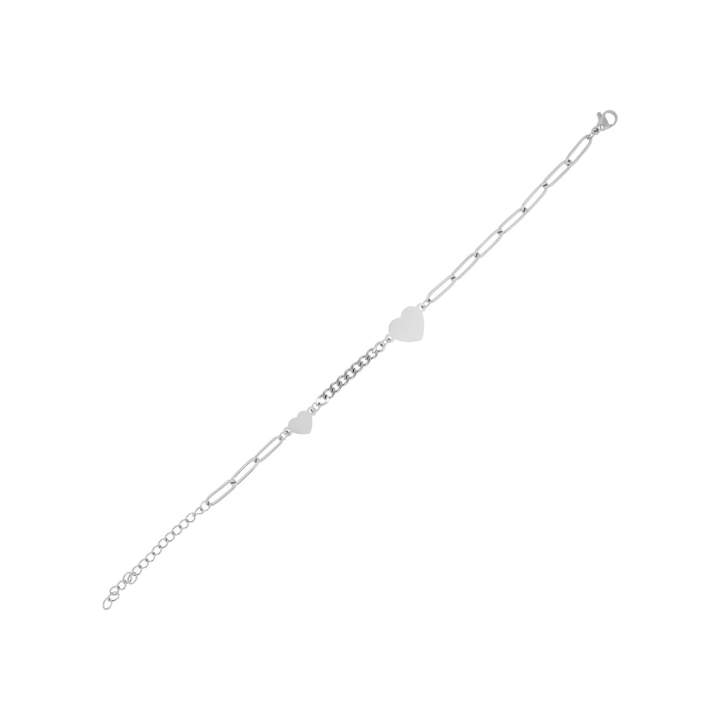 Damen Armband – Herz aus Edelstahl 18 cm