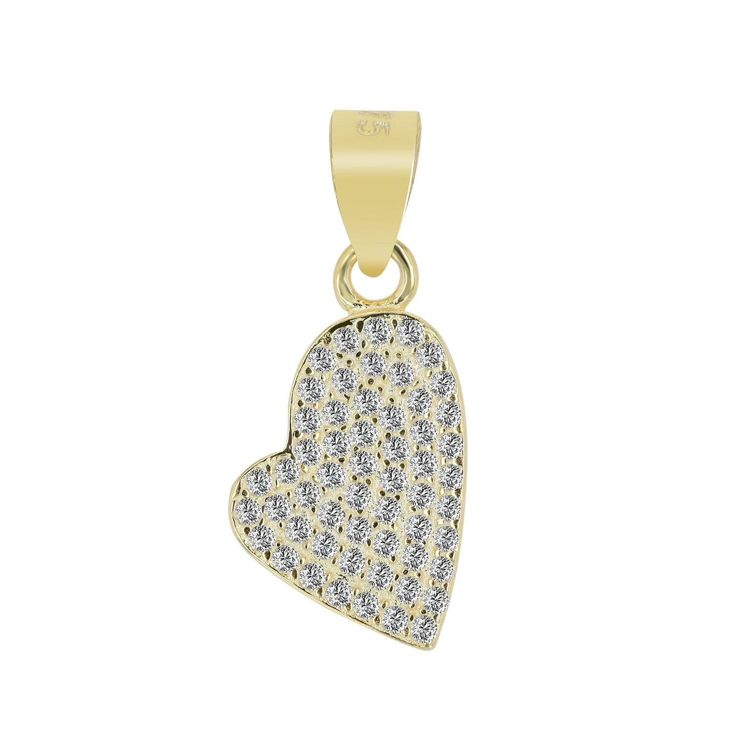 Damen Anhänger – Herz Herzanhänger aus 925 Silber mit Zirkonia