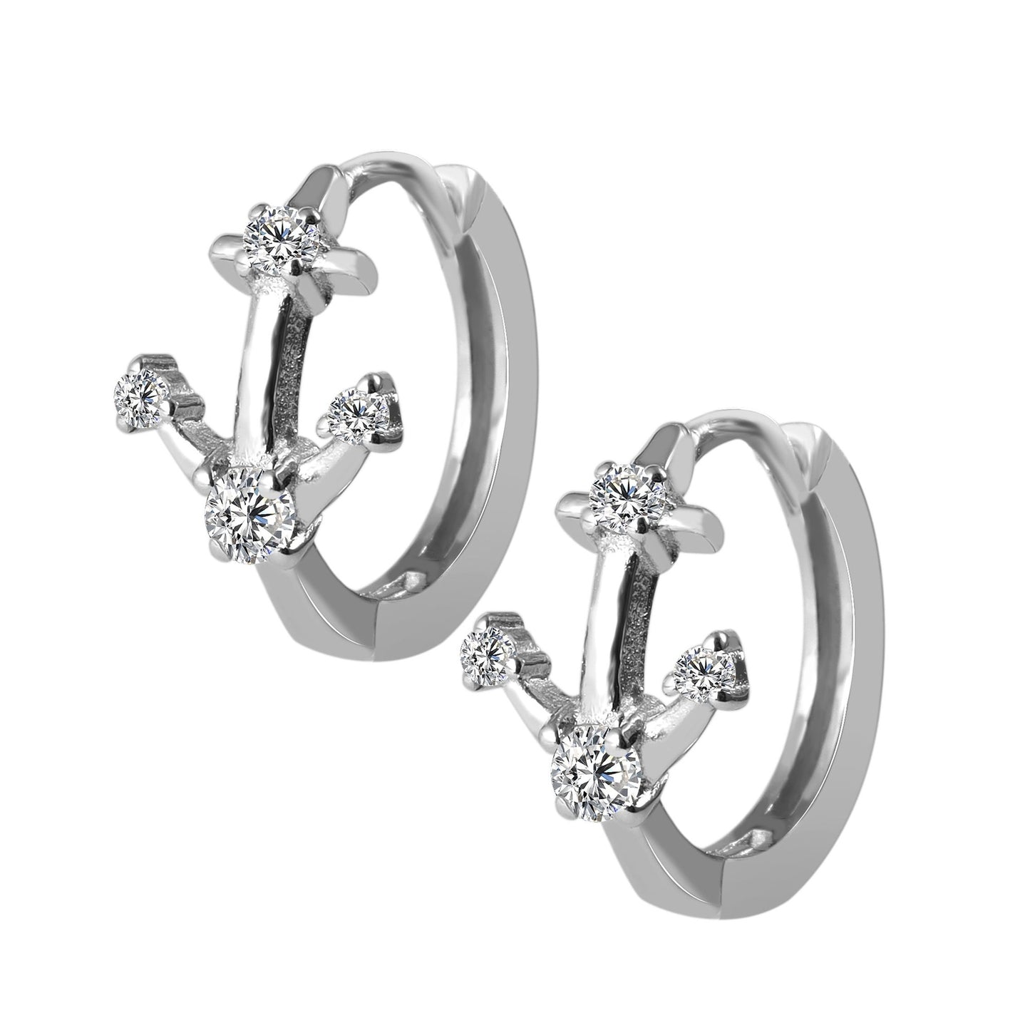 Damen Ohrringe – Klappcreole aus 925 Silber