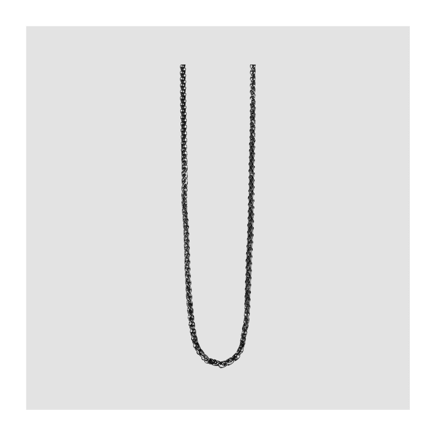 Unisex Halskette – Kordelkette aus Edelstahl 80 cm