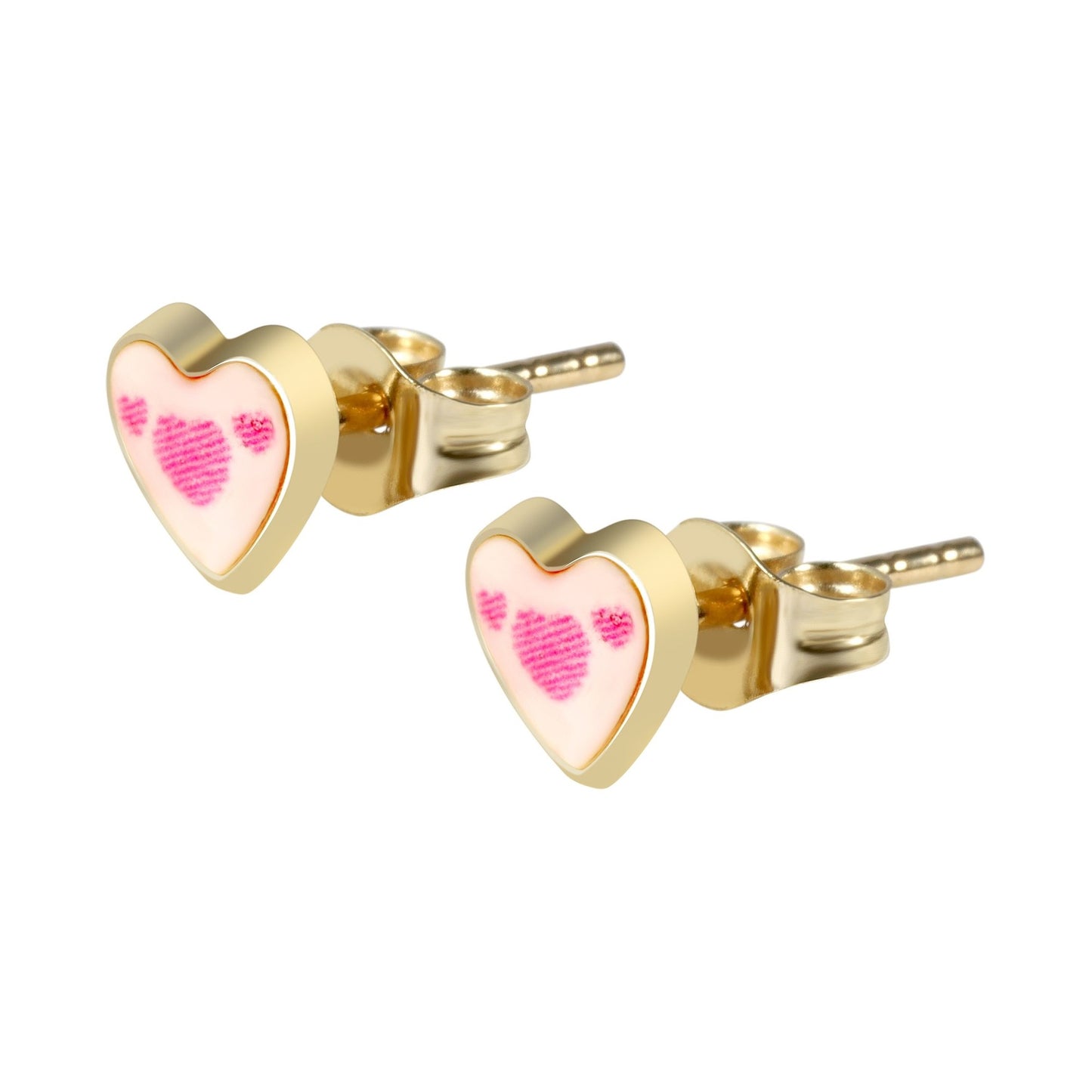 Mädchen Ohrringe – Ohrstecker aus 333 Gold mit Emaille