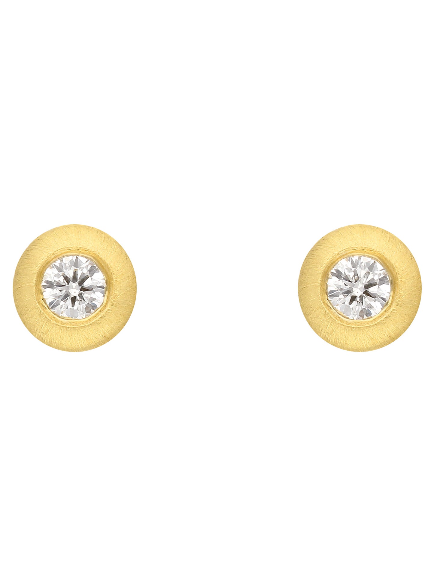 Adelia´s 585 Gold Ohrringe Ohrstecker mit Diamant Brillant Ø 4,2 mm