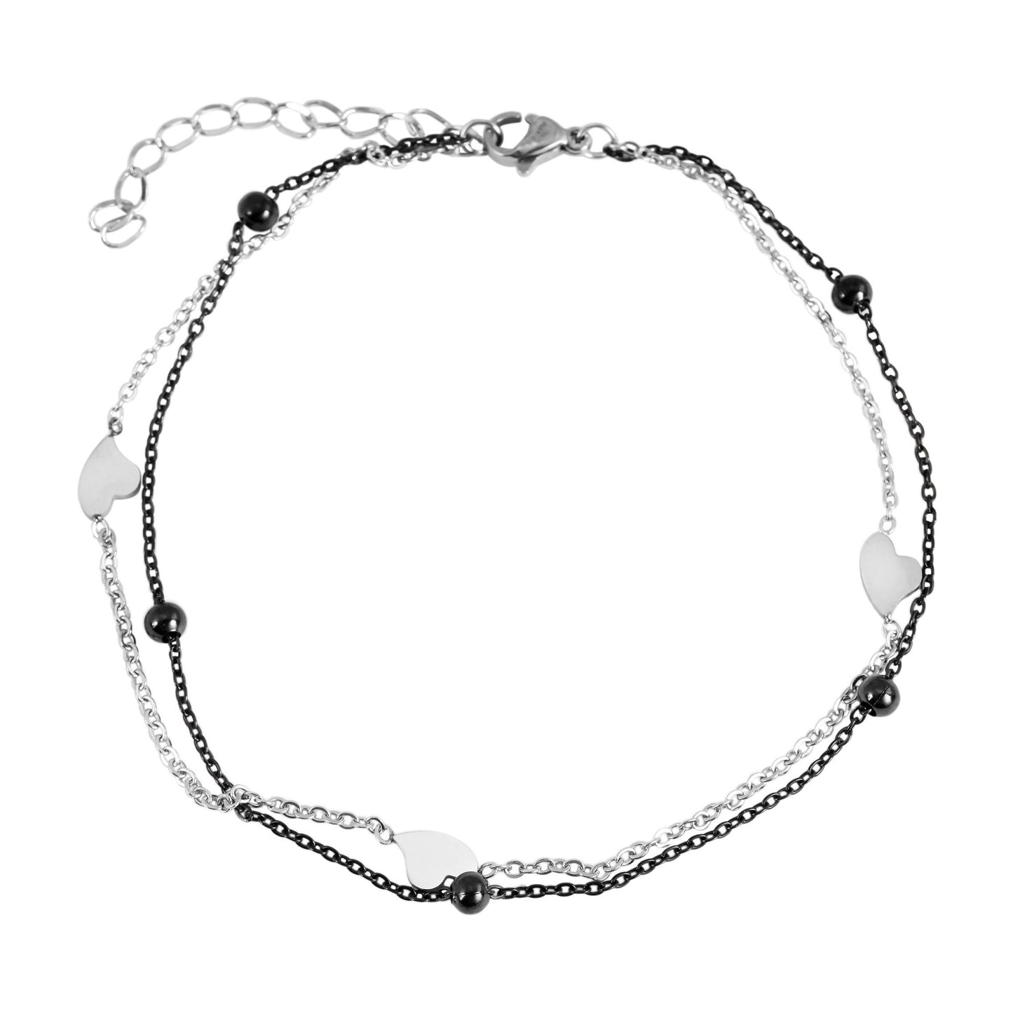 Damen Armband – Herz aus Edelstahl 24+5 cm