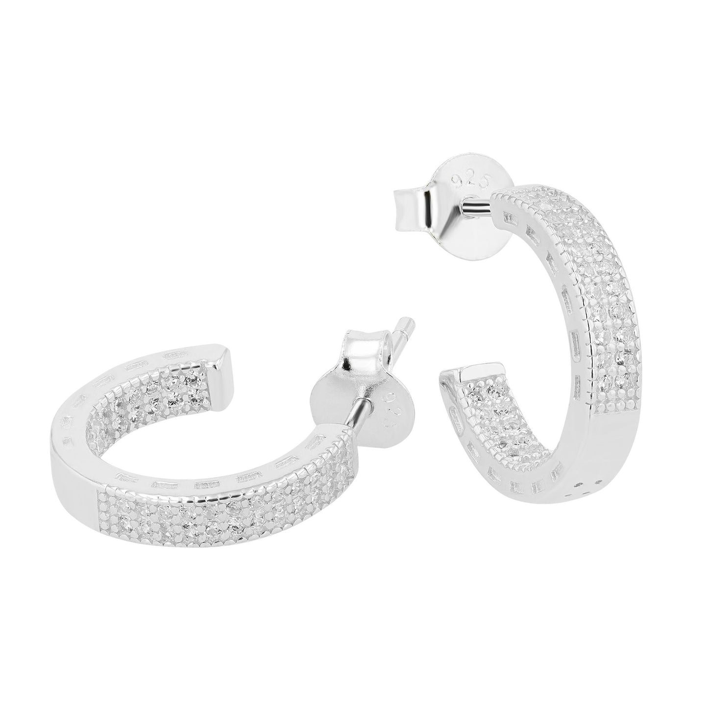 Damen Ohrringe – Ohrstecker aus 925 Silber mit Zirkonia