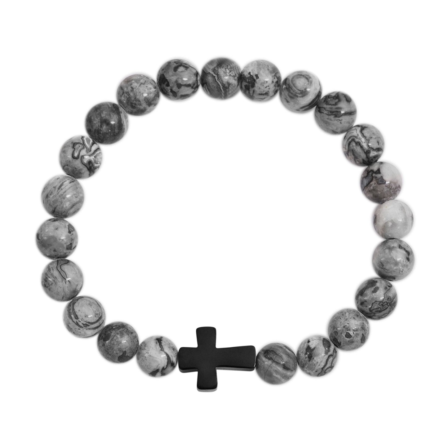 Unisex Armband – Kugelarmband aus Edelstahl mit Perle 18 cm