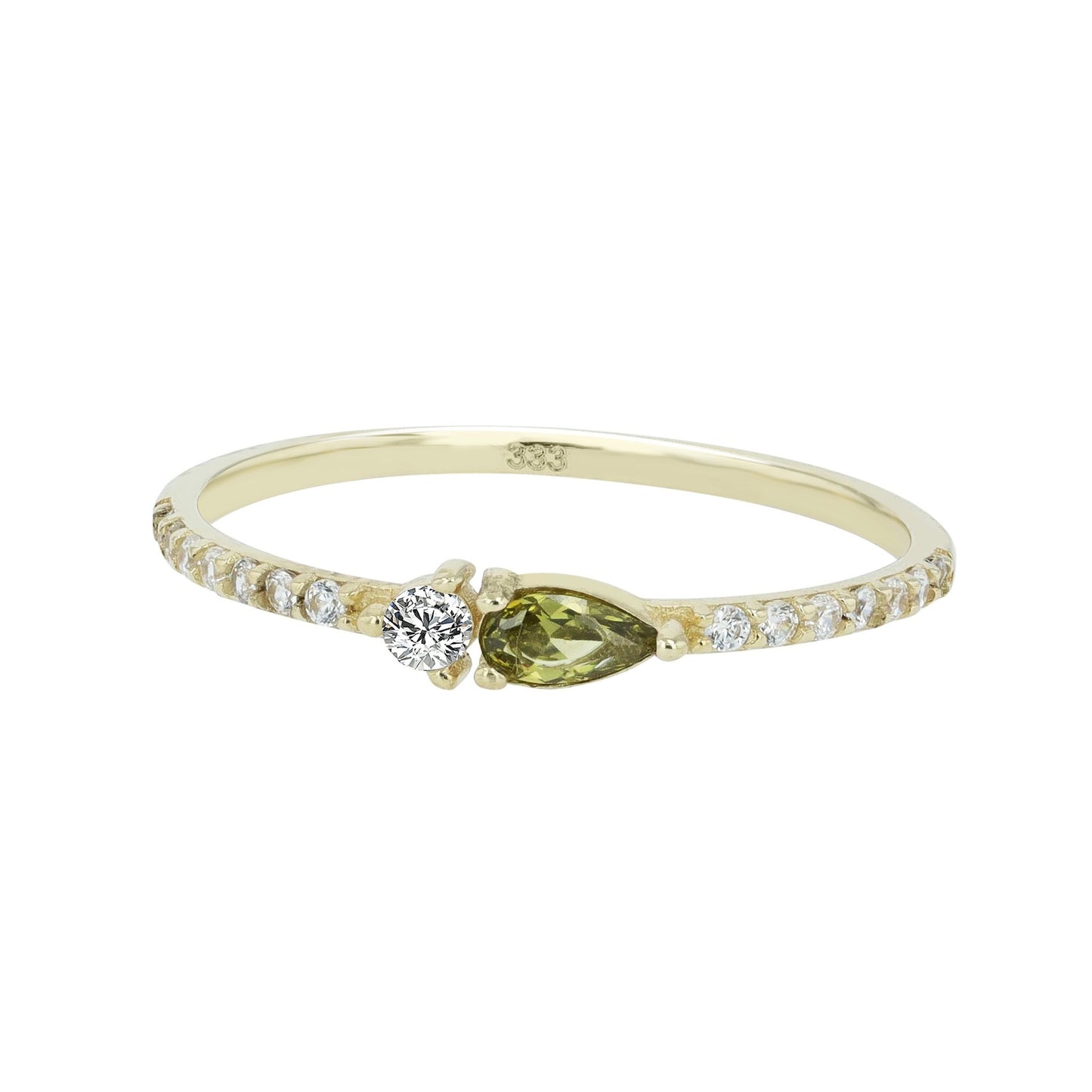 Damen Ring aus 333 Gold mit Zirkonia