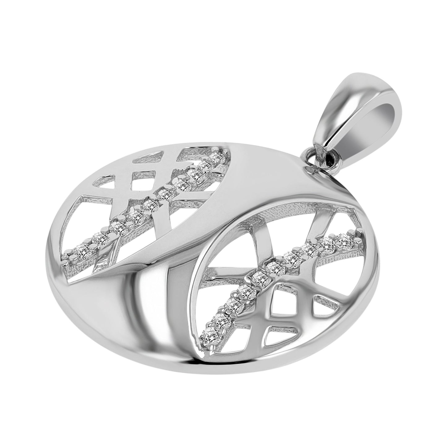 Damen Anhänger aus 925 Silber mit Zirkonia