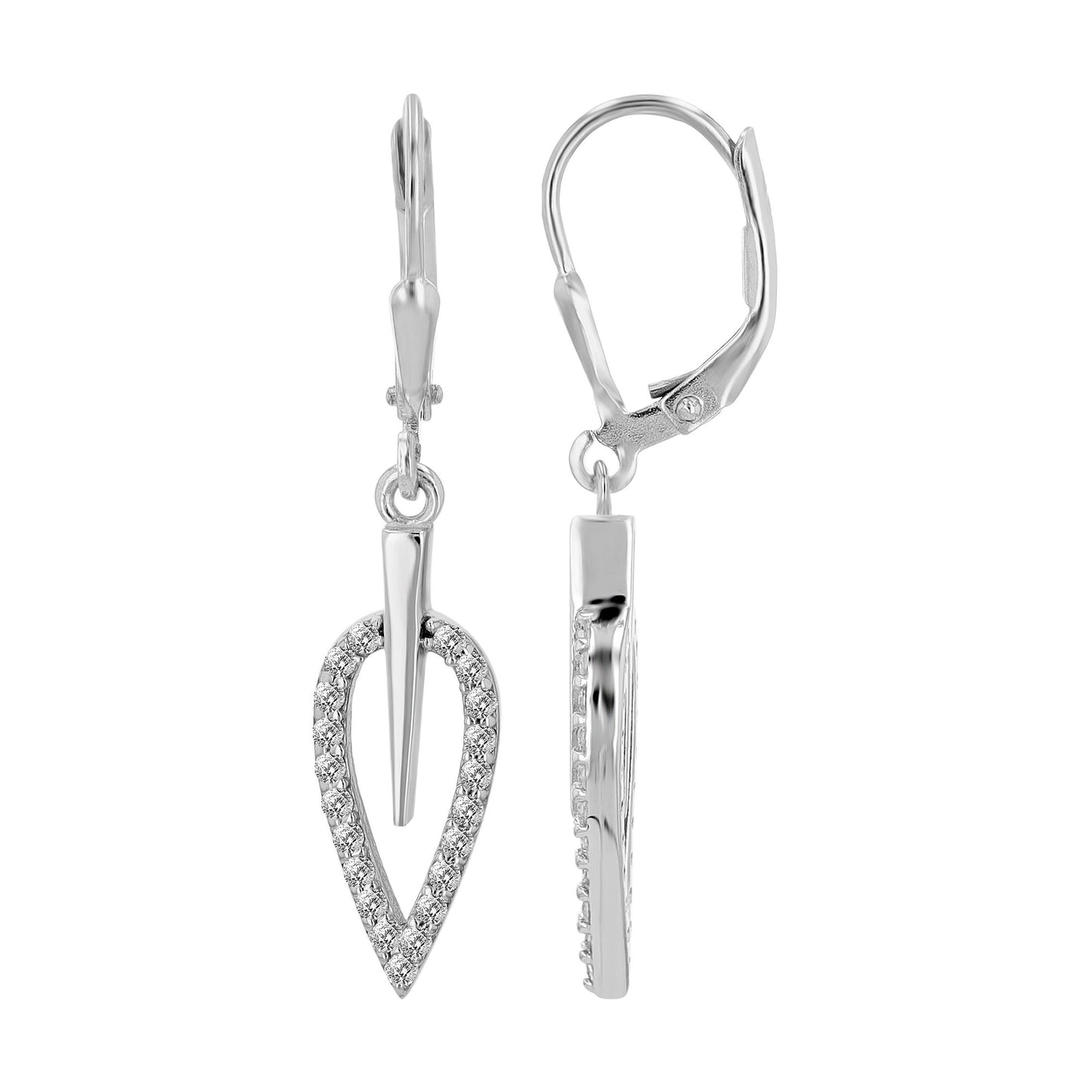 Damen Ohrringe – Ohrhänger aus 925 Silber mit Zirkonia
