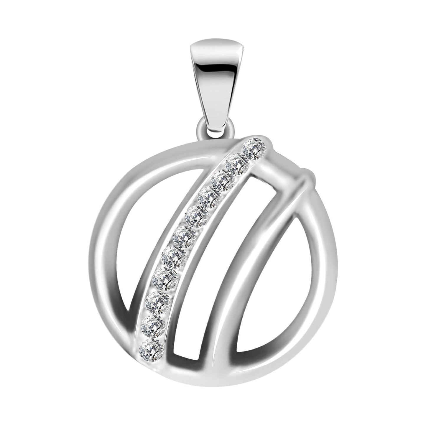 Damen Anhänger aus 925 Silber mit Zirkonia