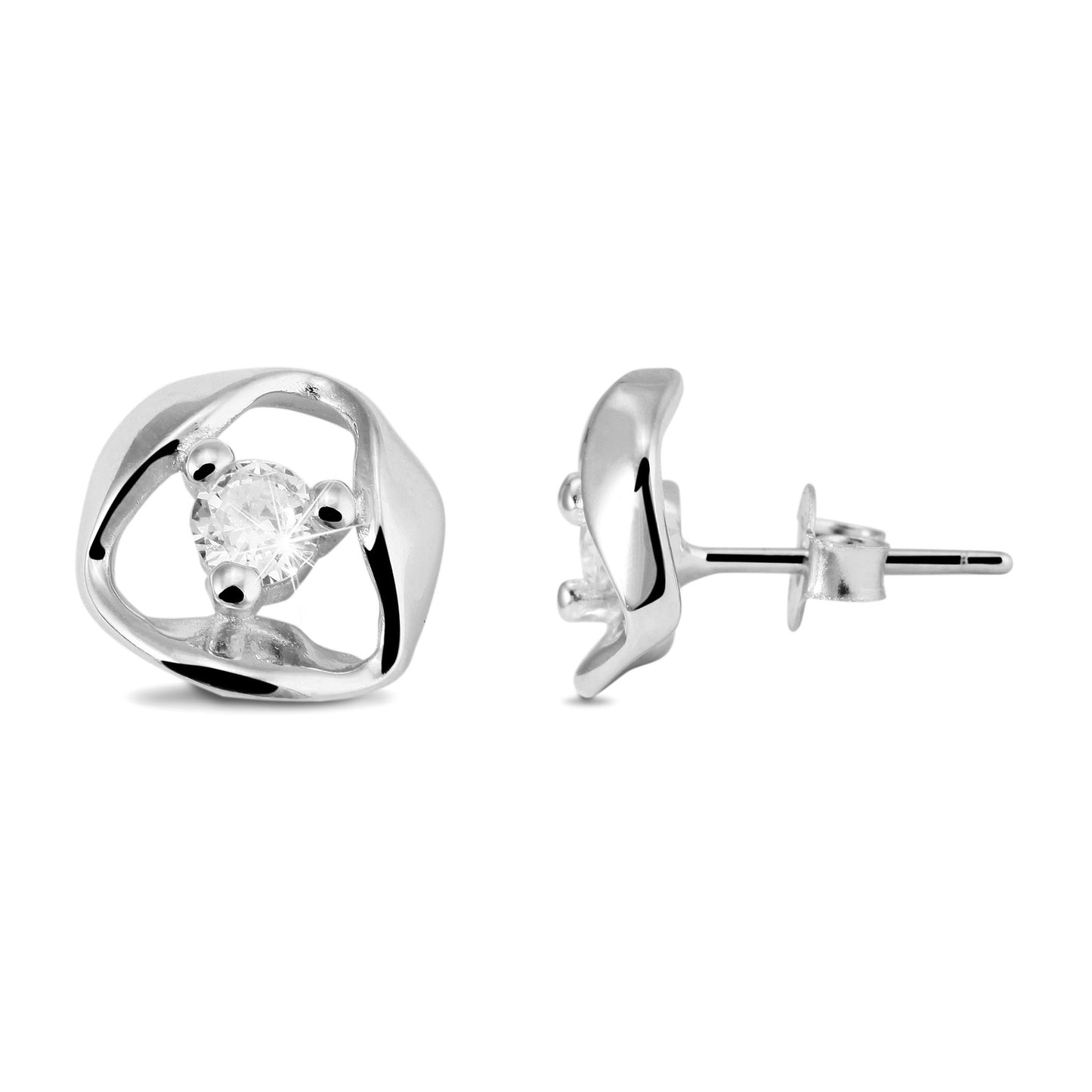 Damen Ohrringe – Ohrstecker aus 925 Silber mit Zirkonia