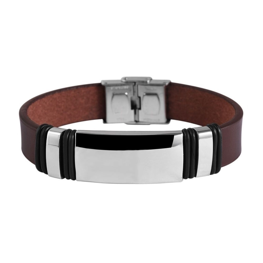 Unisex Armband aus Leder 21 cm