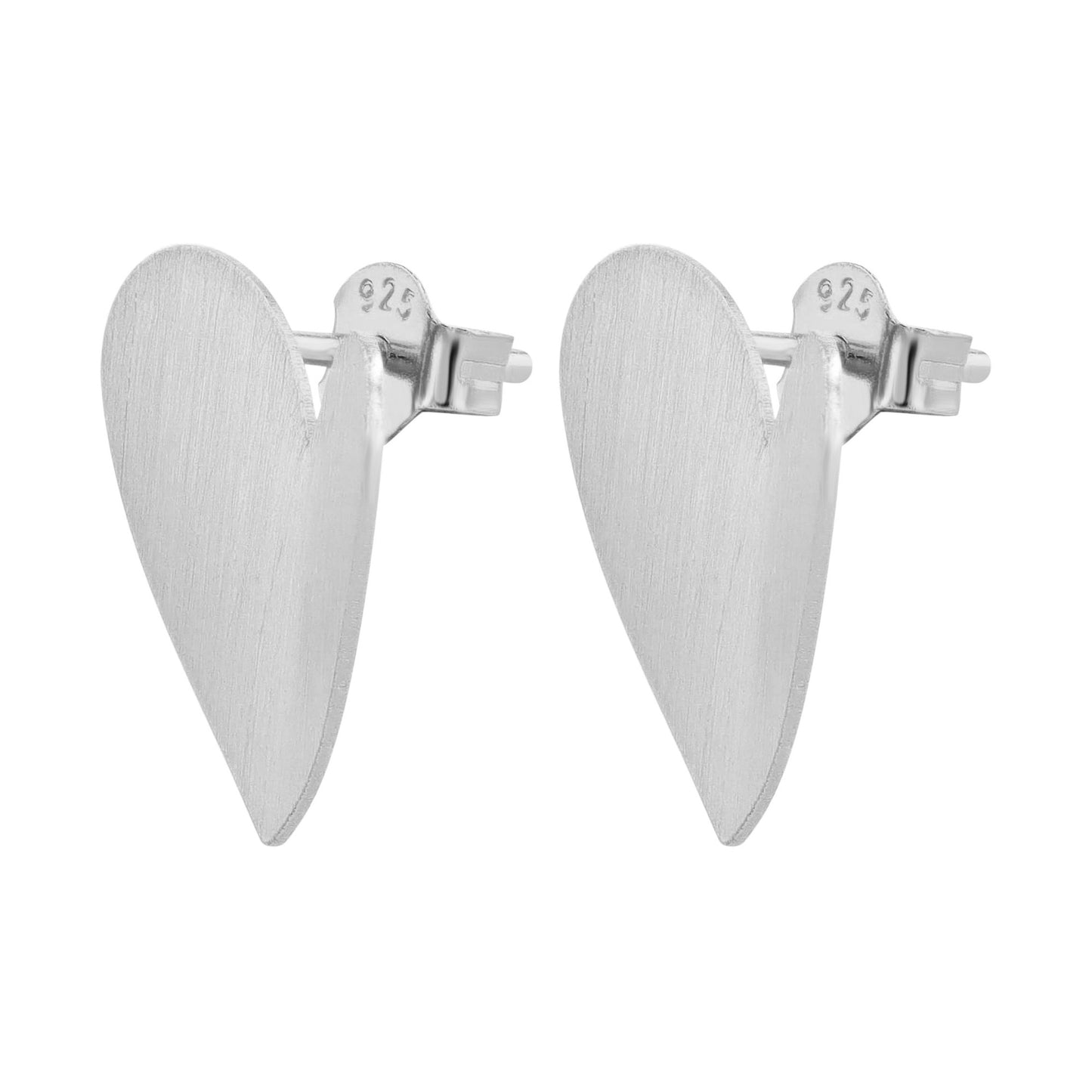 Damen Ohrringe – Ohrstecker Herz aus 925 Silber