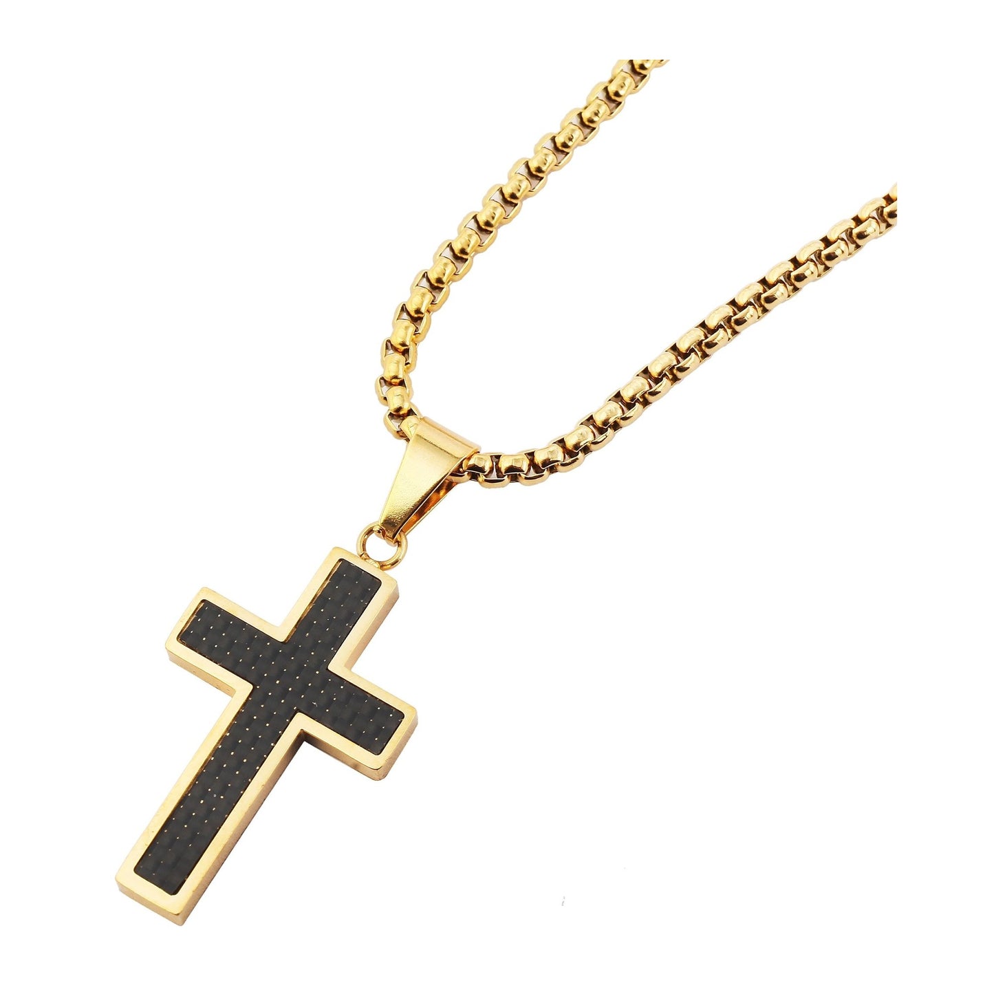Herren Halskette mit Anhänger – Kreuz aus Edelstahl