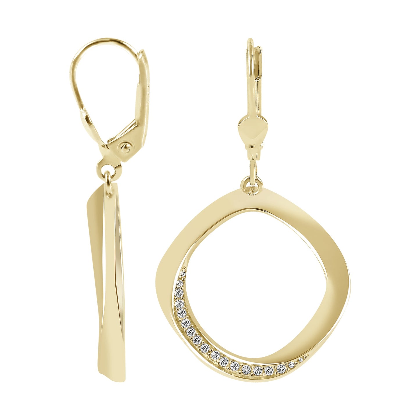 Damen Ohrringe – Ohrhänger aus 333 Gold mit Zirkonia