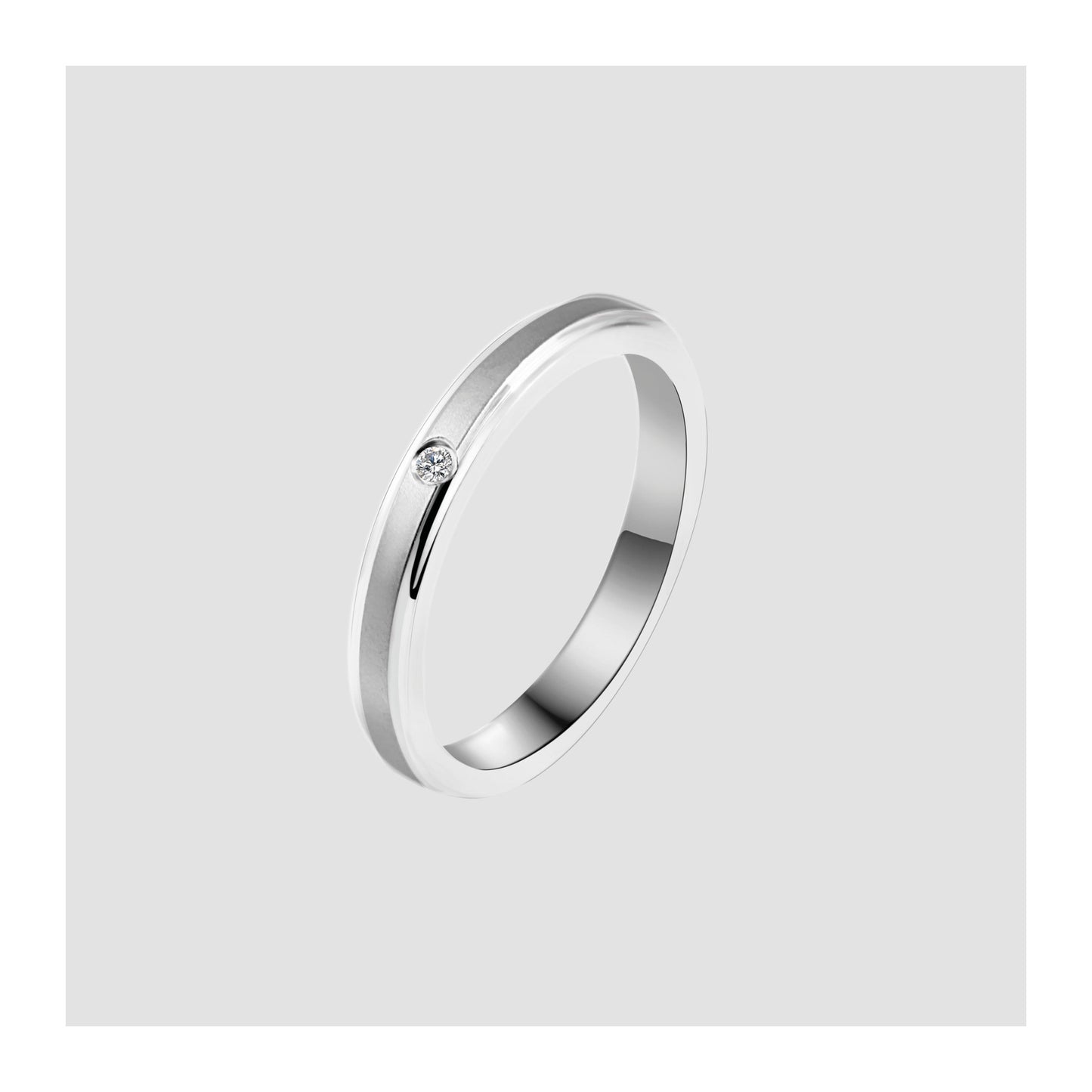 Damen Ring aus Edelstahl mit Strass Steinchen