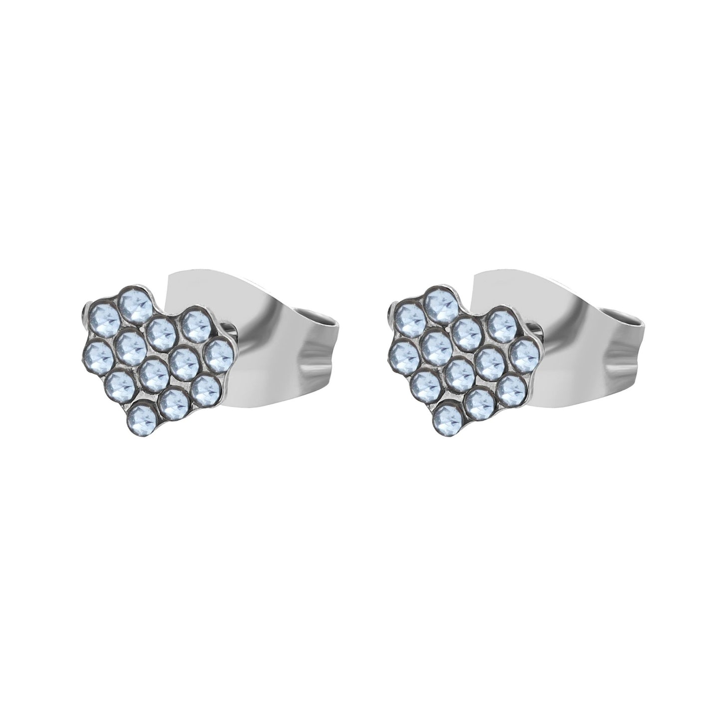 Damen Ohrringe – Ohrstecker aus Edelstahl mit Strass Steinchen