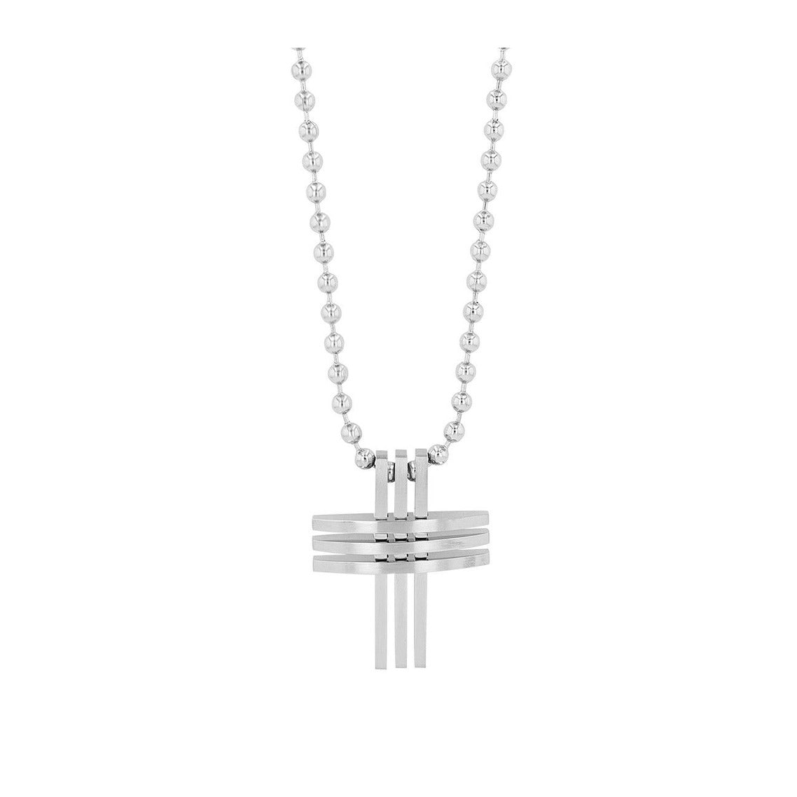 Unisex Halskette mit Anhänger – Kreuz aus Edelstahl
