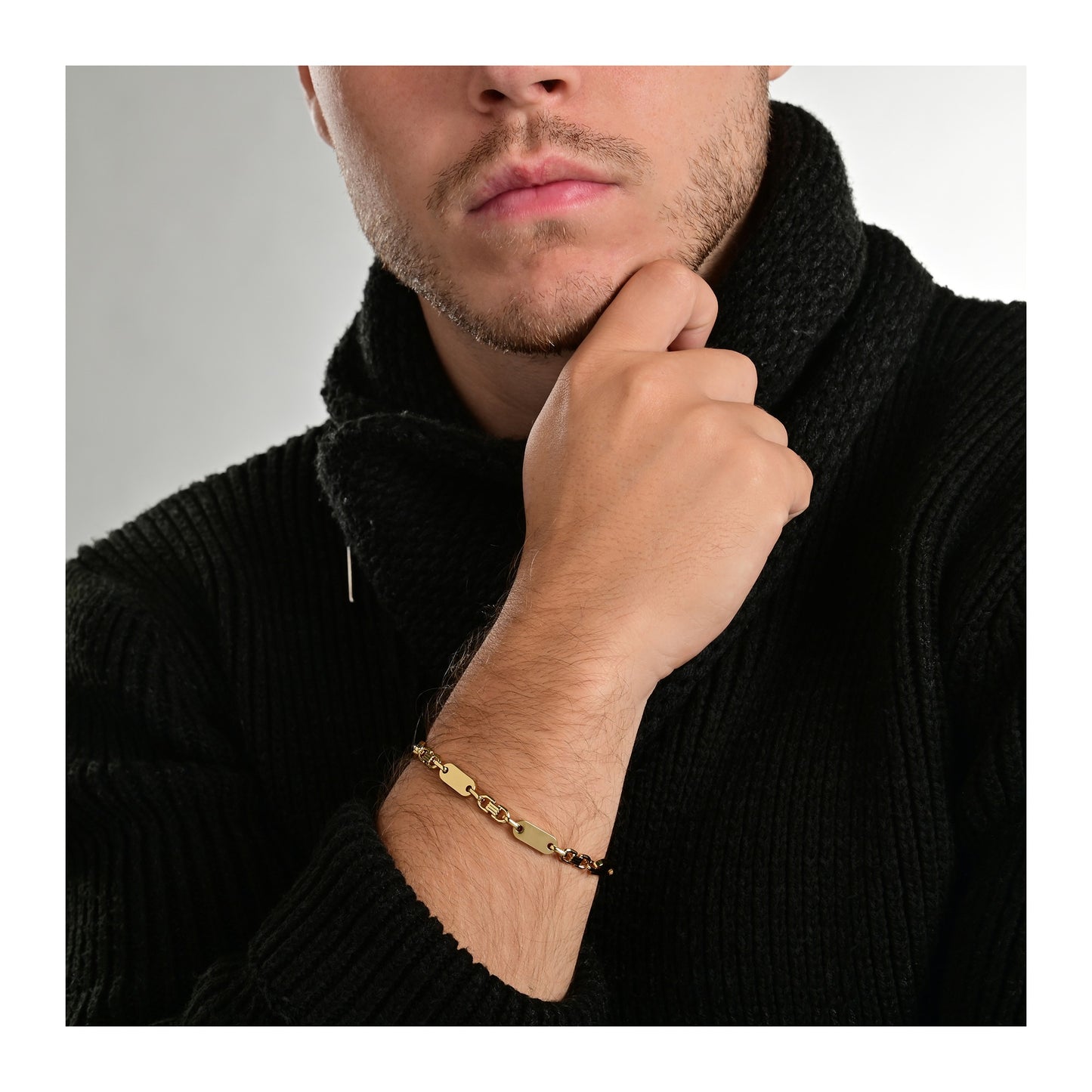 Unisex Armband aus Edelstahl 21 cm