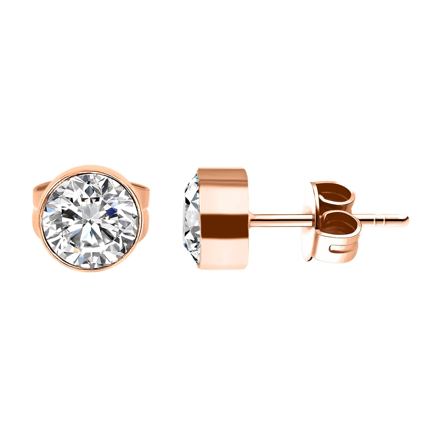 Damen Ohrringe – Ohrstecker aus Edelstahl mit Strass Steinchen