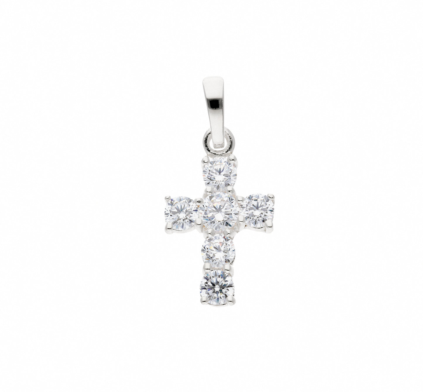 Adelia´s 925 Silber Kreuz Anhänger mit Zirkonia