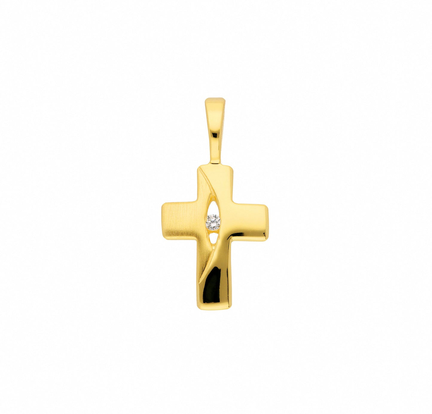 Adelia´s 333 Gold Kreuz Anhänger mit Zirkonia