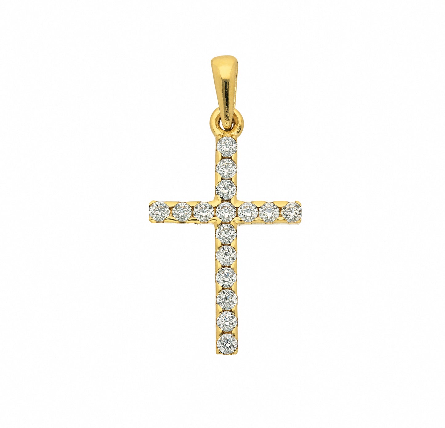 Adelia´s 333 Gold Kreuz Anhänger mit Zirkonia