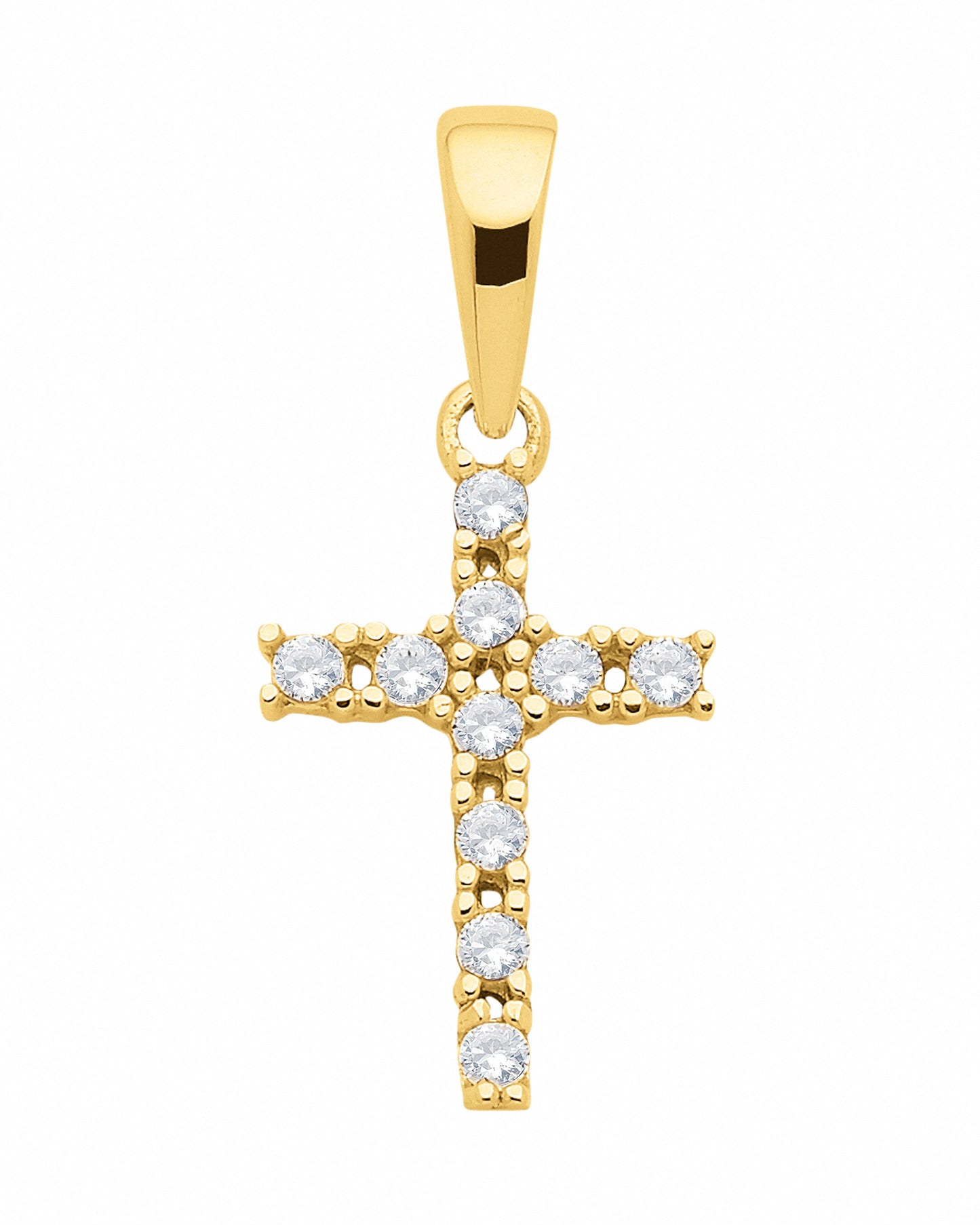 Adelia´s 333 Gold Kreuz Anhänger mit Zirkonia