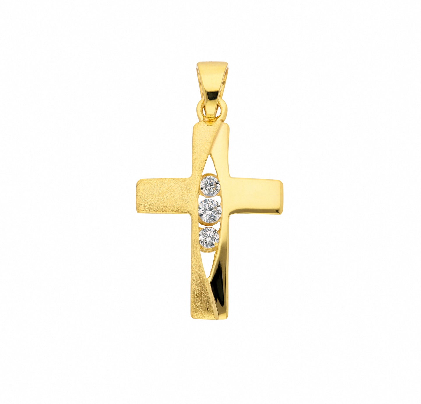 Adelia´s 333 Gold Kreuz Anhänger mit Zirkonia