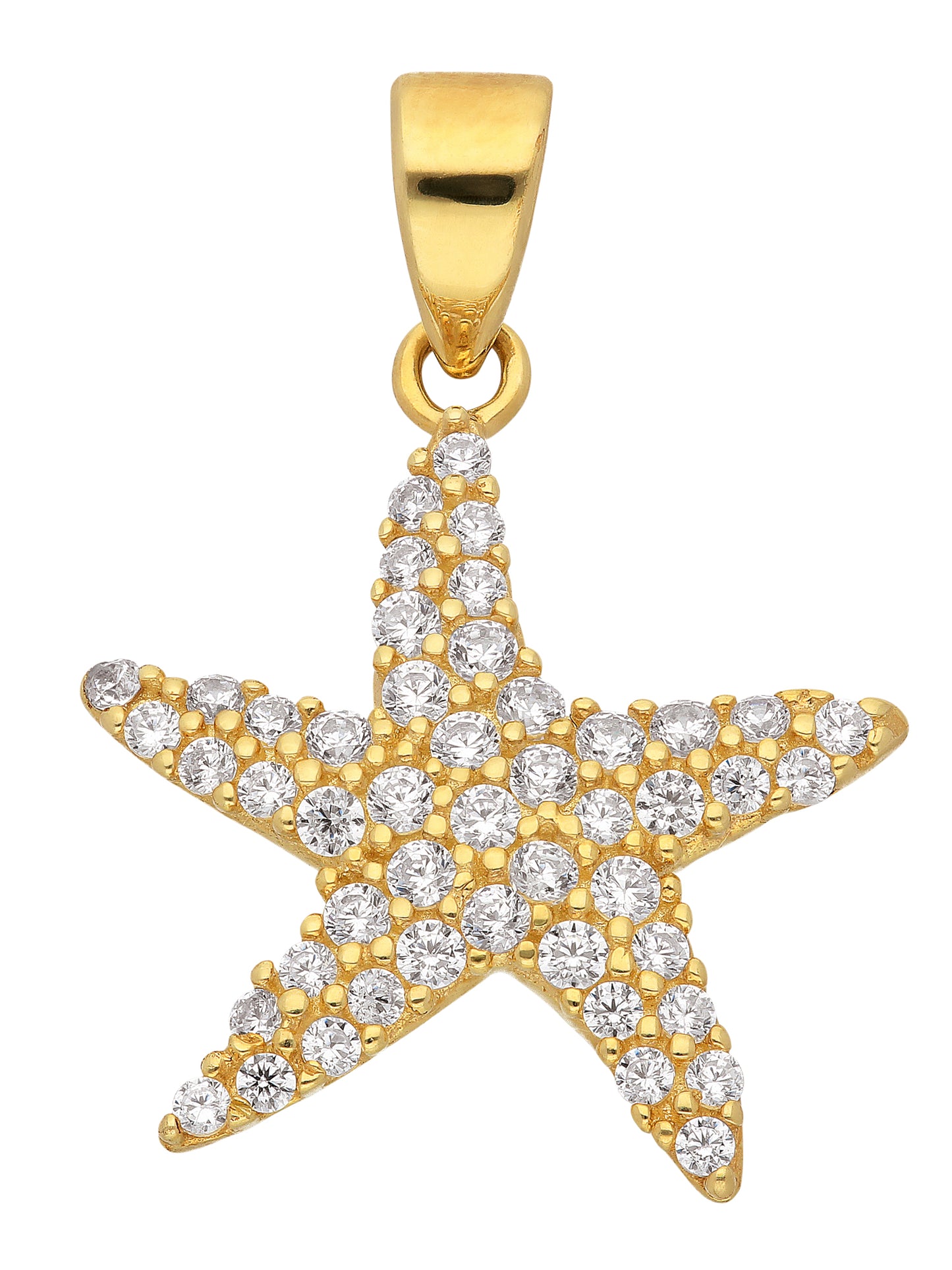 Adelia´s 333 Gold Anhänger Seestern mit Zirkonia
