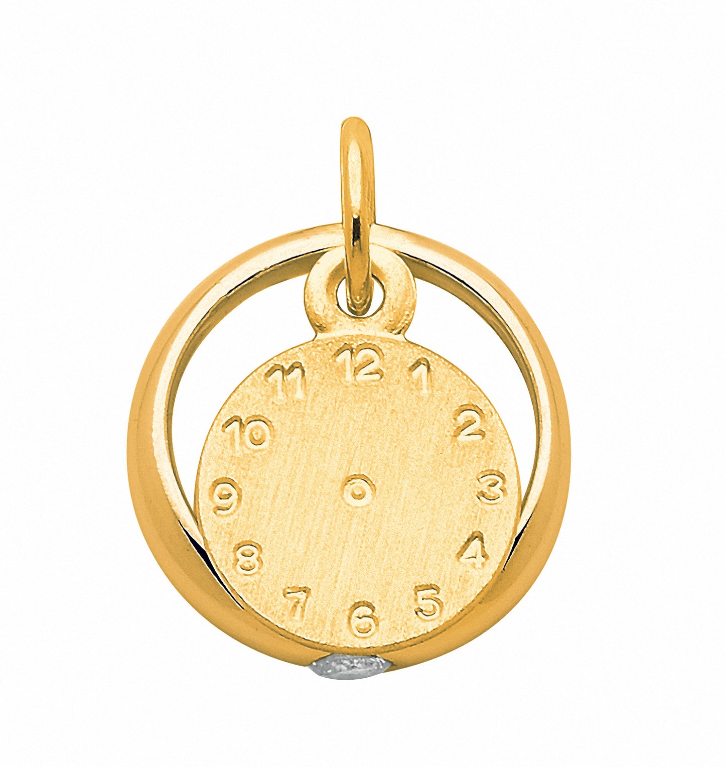 Adelia´s 333 Gold Anhänger Taufuhr mit Zirkonia Ø 11,1 mm