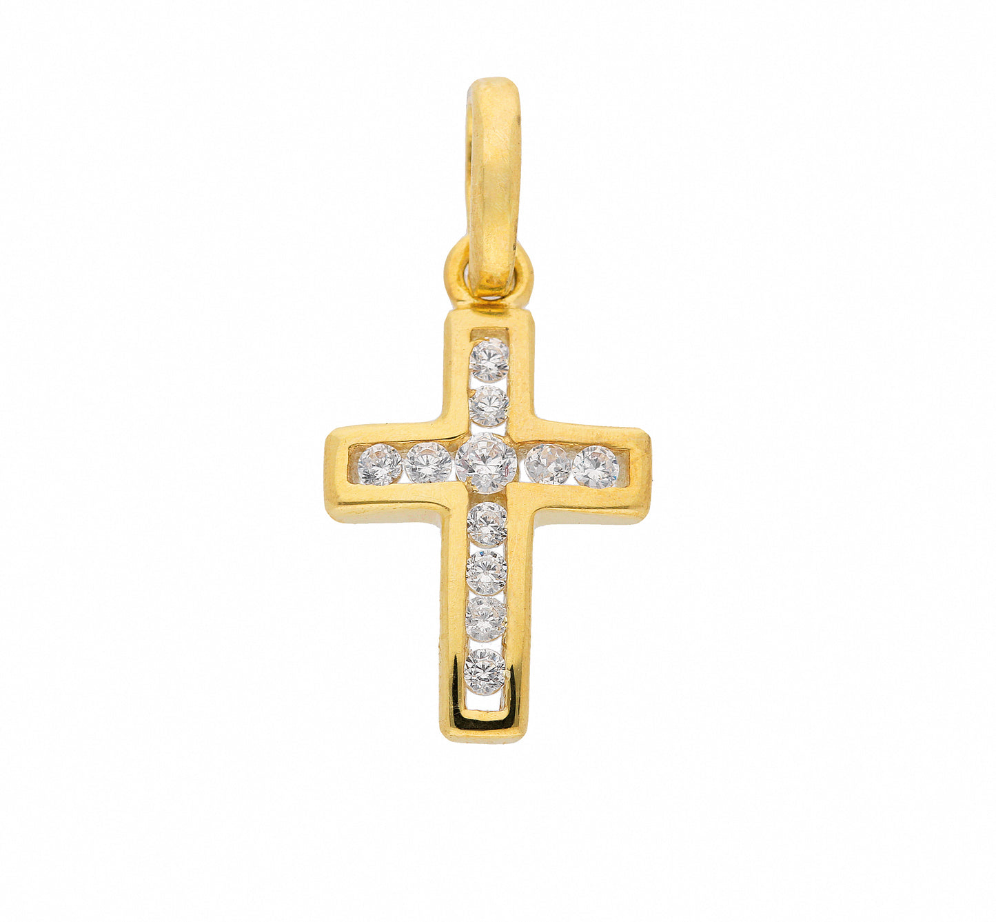Adelia´s 333 Gold Kreuz Anhänger mit Zirkonia