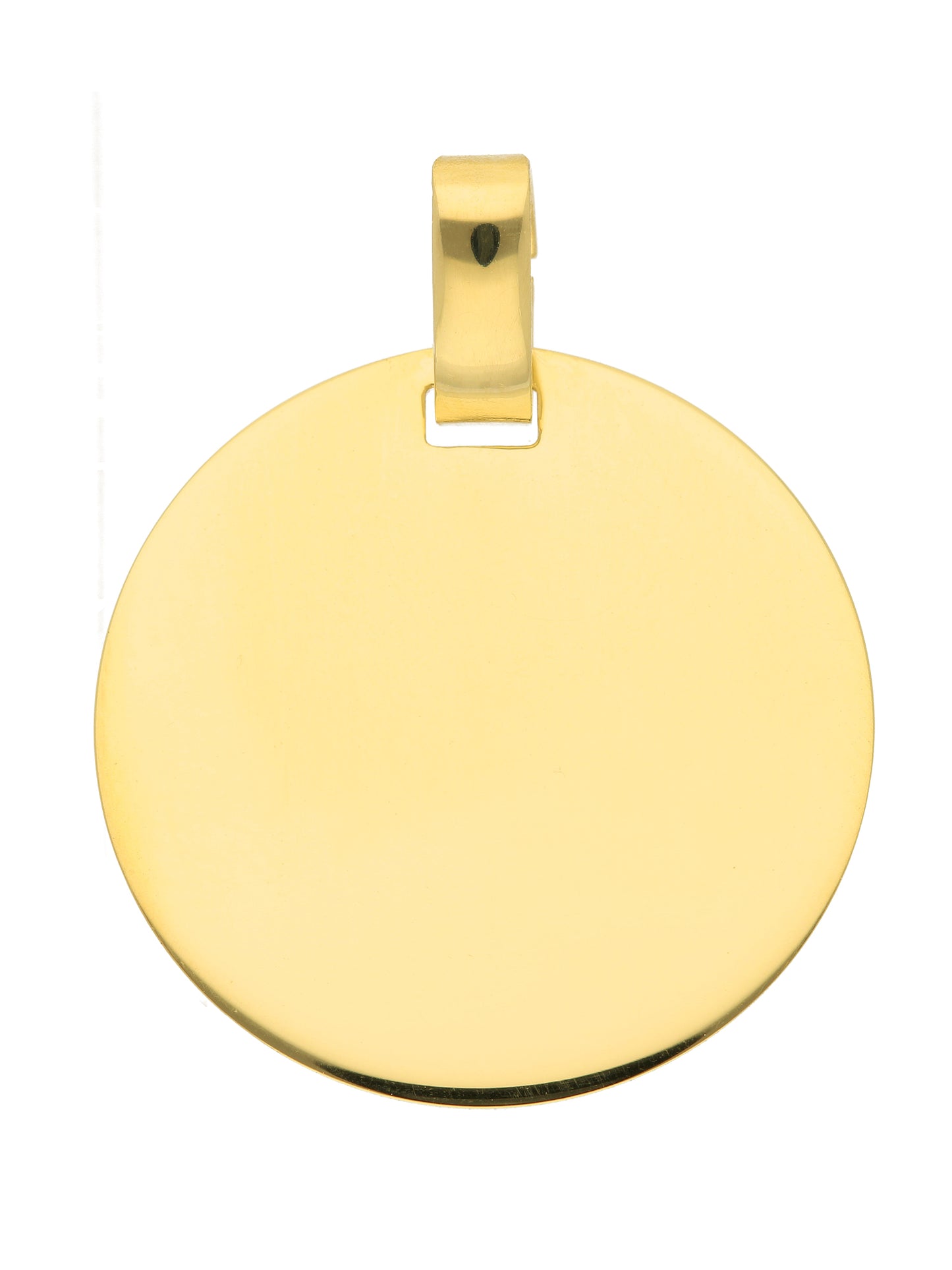 Adelia´s 333 Gold Gravurplatte Anhänger Ø 18 mm