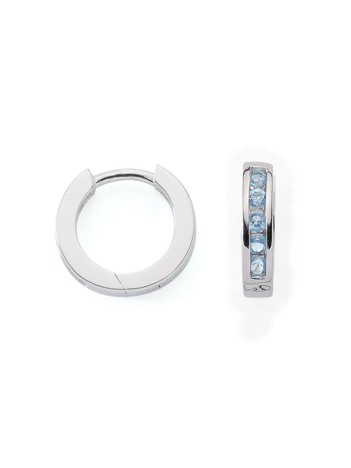 Adelia´s 925 Silber Ohrringe Creolen mit Zirkonia Ø 12,3 mm