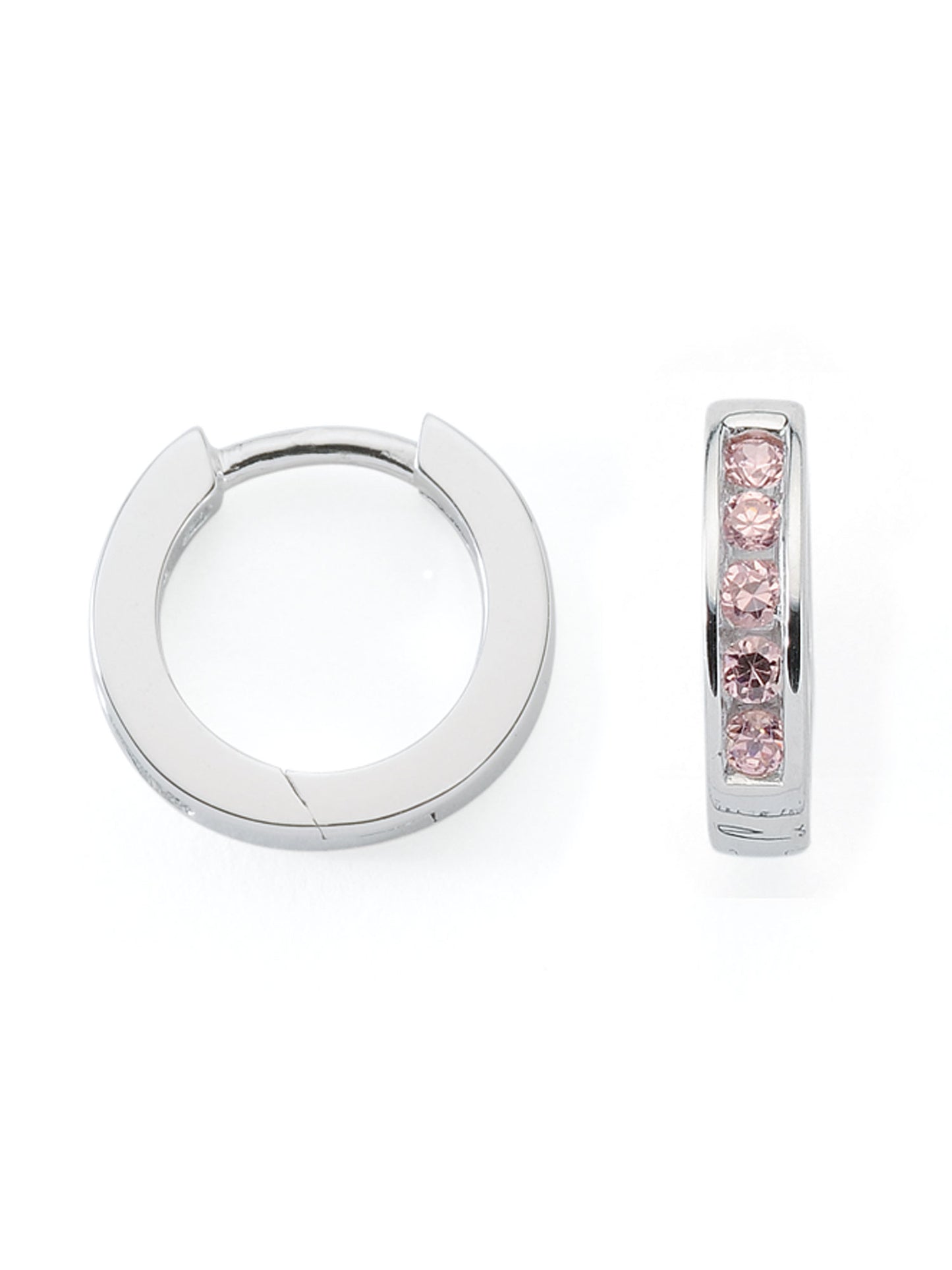 Adelia´s 925 Silber Ohrringe Creolen mit Zirkonia Ø 12,2 mm