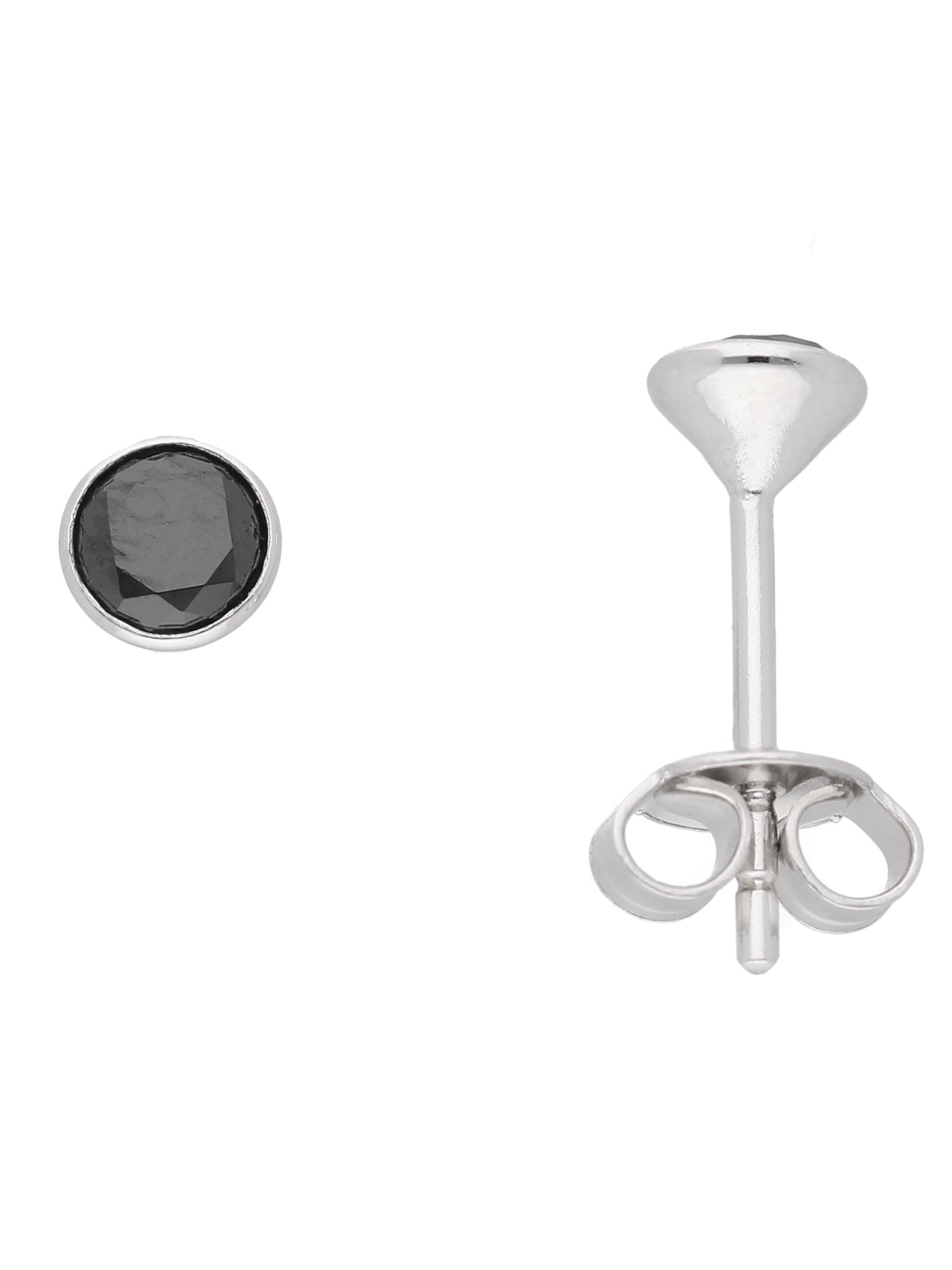 Adelia´s 925 Silber Ohrringe Ohrstecker mit Zirkonia Ø 4,5 mm