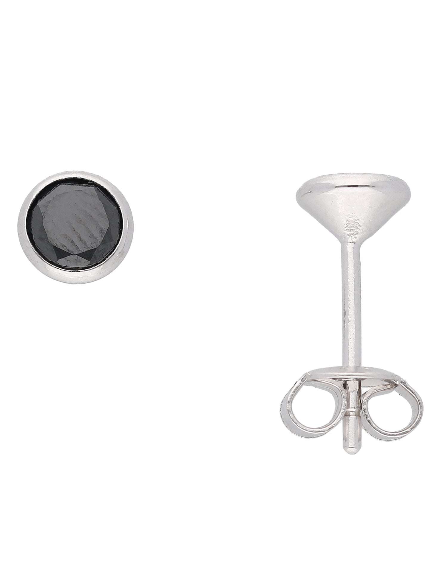 Adelia´s 925 Silber Ohrringe Ohrstecker mit Zirkonia Ø 5,5 mm