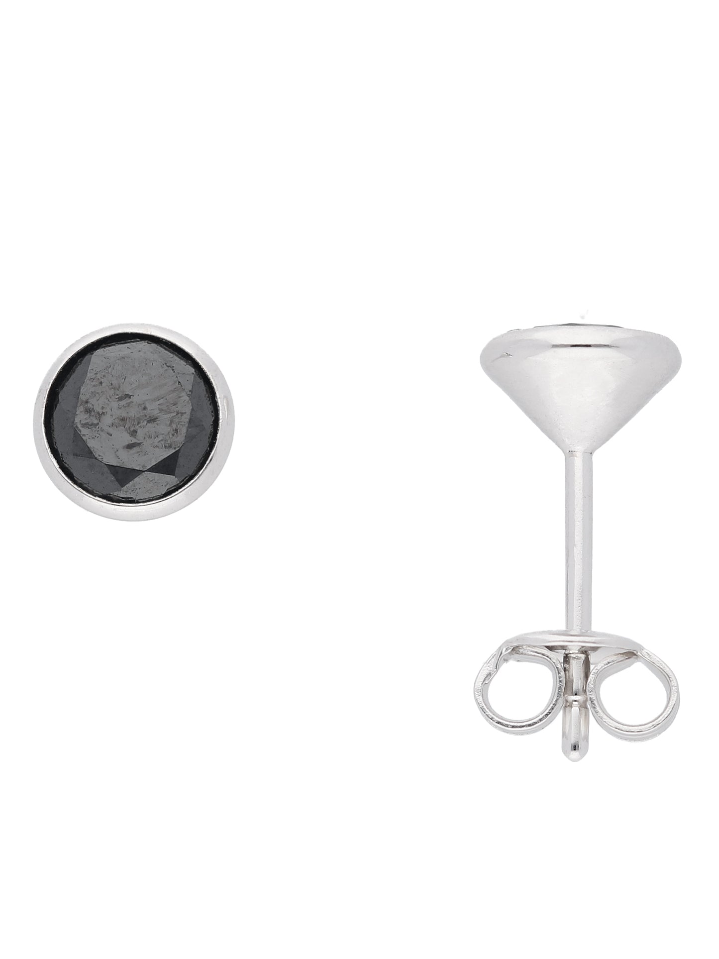 Adelia´s 925 Silber Ohrringe Ohrstecker mit Zirkonia Ø 6,6 mm