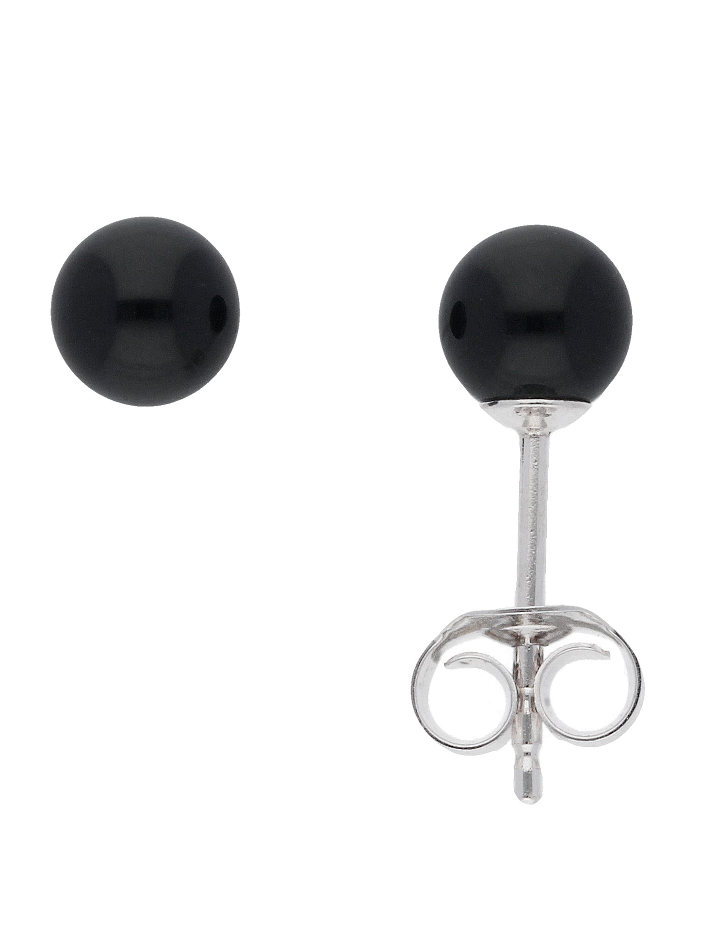 Adelia´s 925 Silber Ohrringe Ohrstecker mit Onyx Ø 5,4 mm